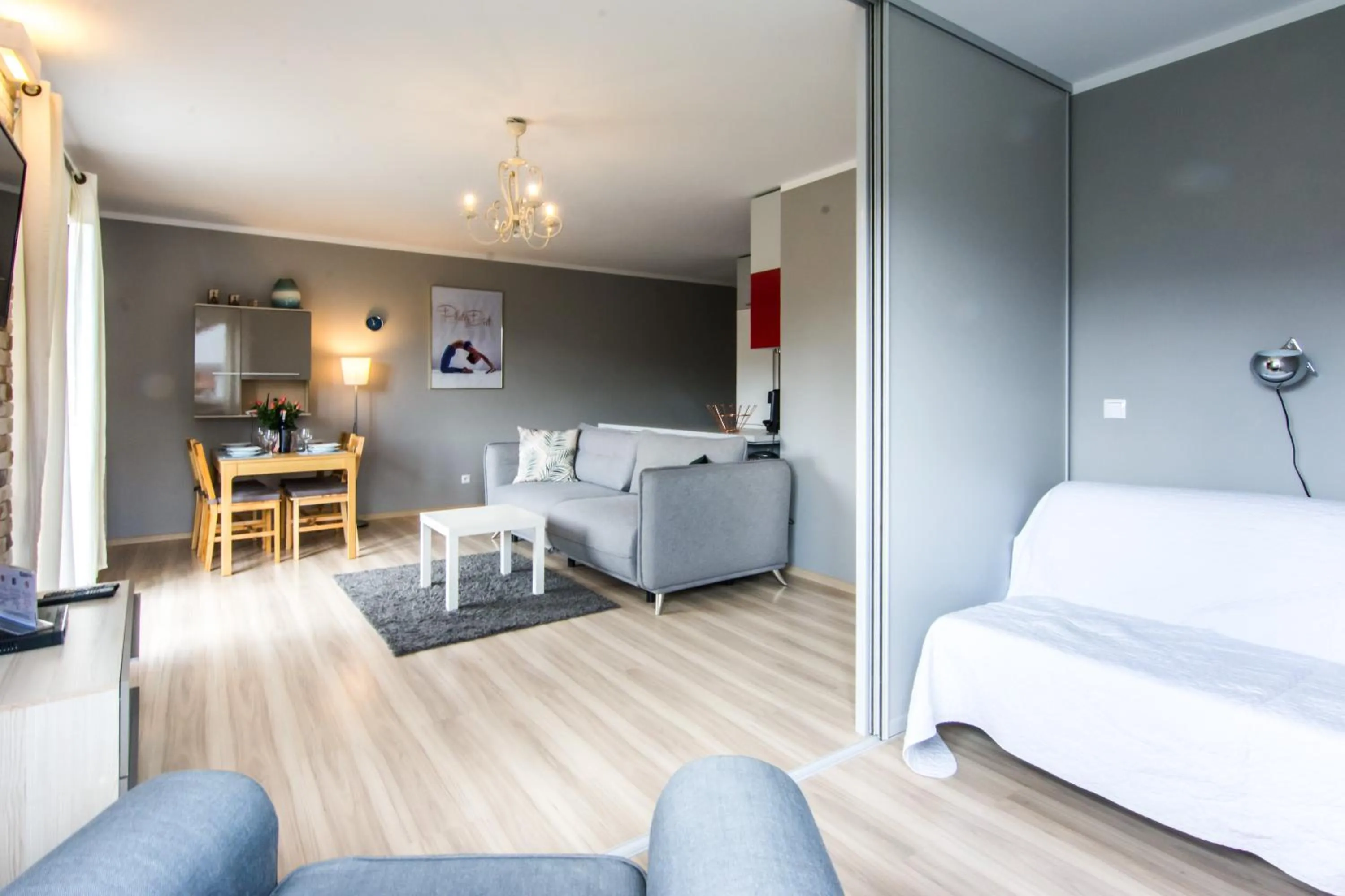 Living room, Bed in Apartamenty Izerskie - ul. Cicha 13D-E