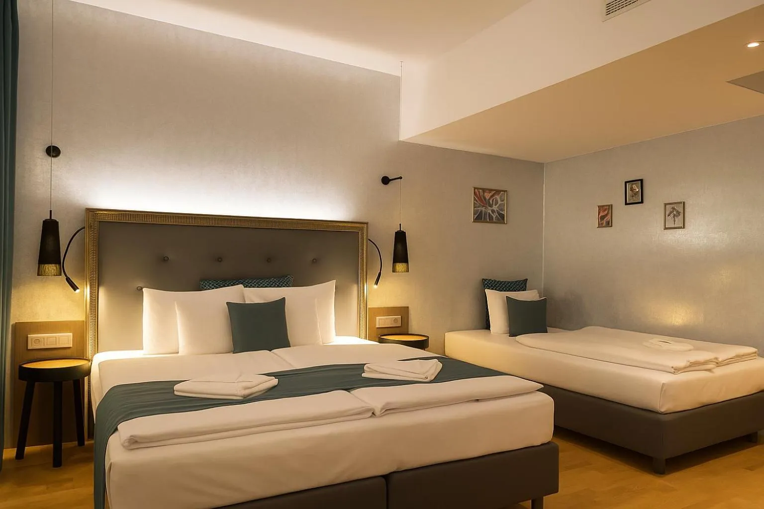 Bed in Hotel Memories Budapest