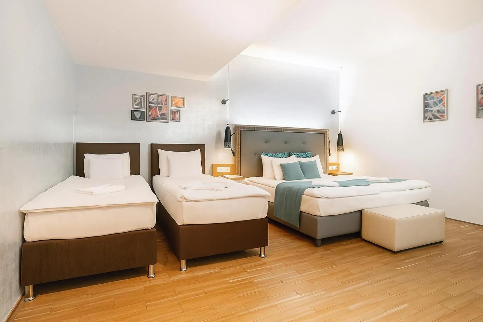 Bed in Hotel Memories Budapest