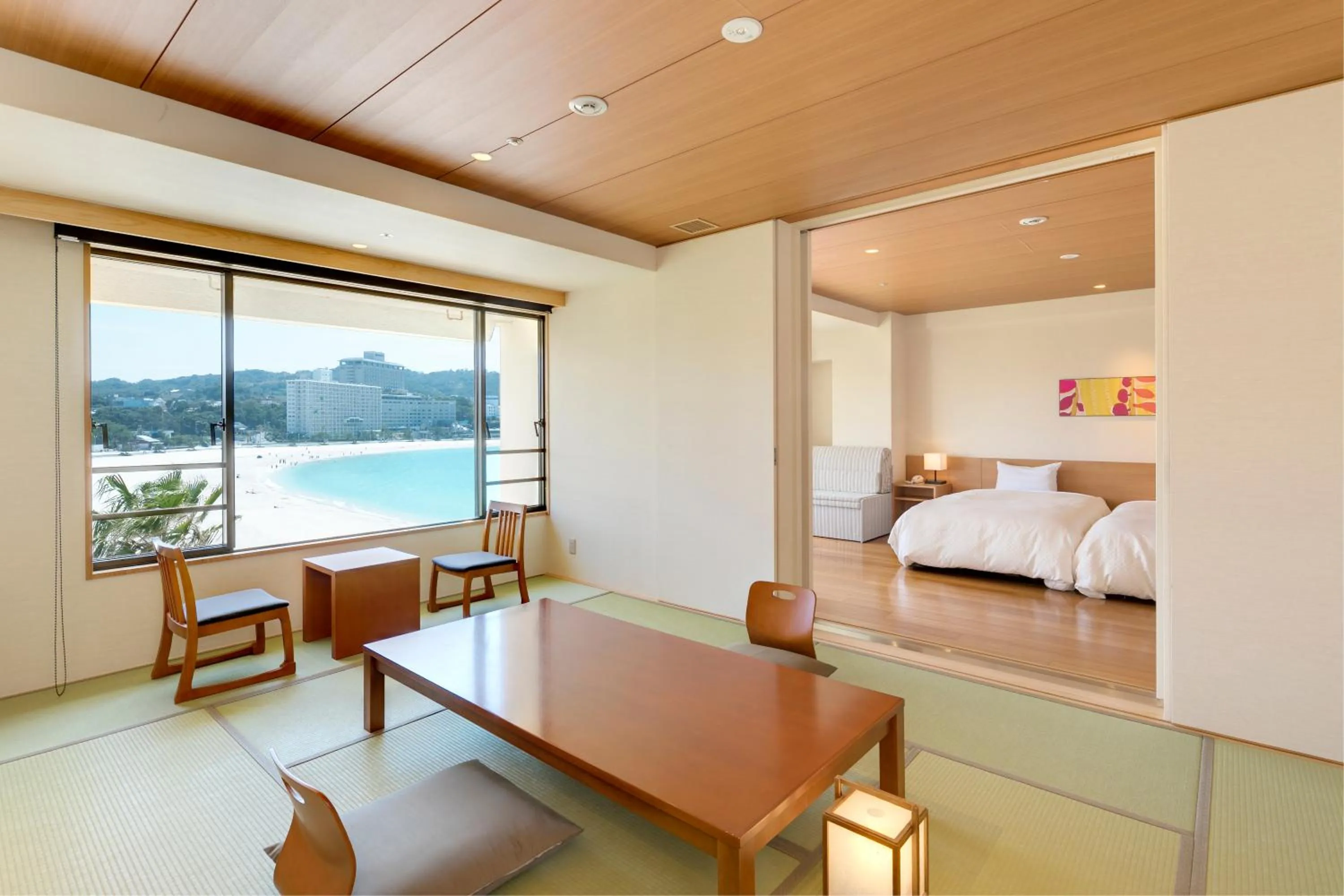 View (from property/room), Bed in Shiraraso Grand Hotel