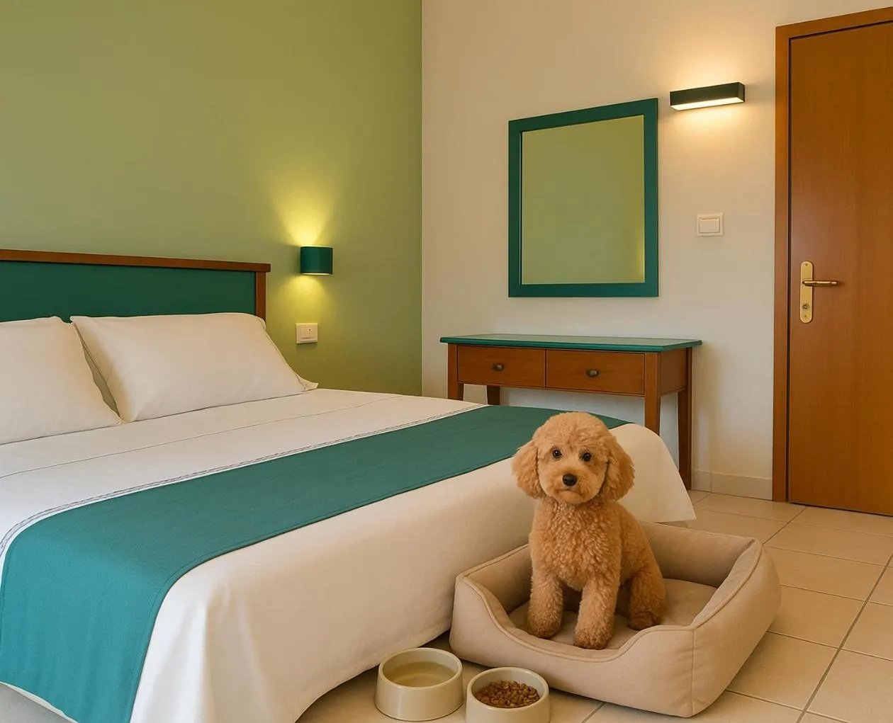 pet friendly, Bed in Hotel Panoramic