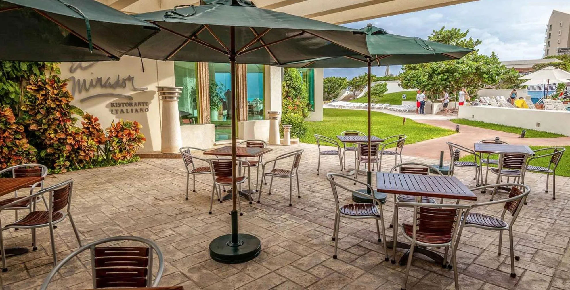 Patio in Beachfront Getaway Condo
