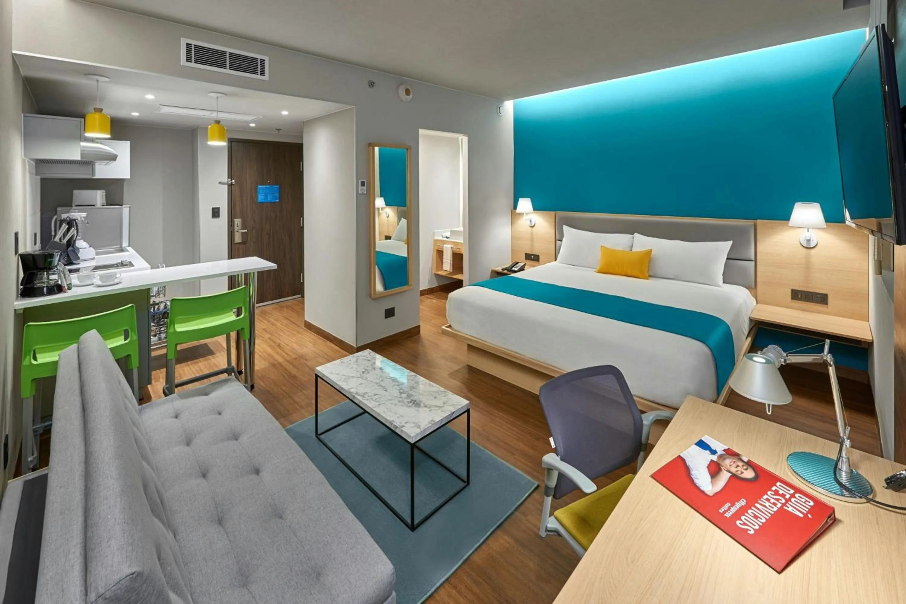 Bedroom, Bed in City Express Plus by Marriott Cancun Aeropuerto Riviera
