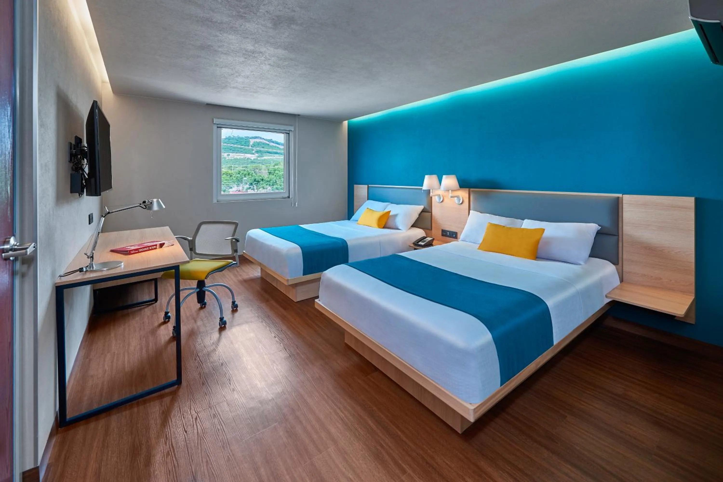 Bedroom, Bed in City Express Plus by Marriott Cancun Aeropuerto Riviera