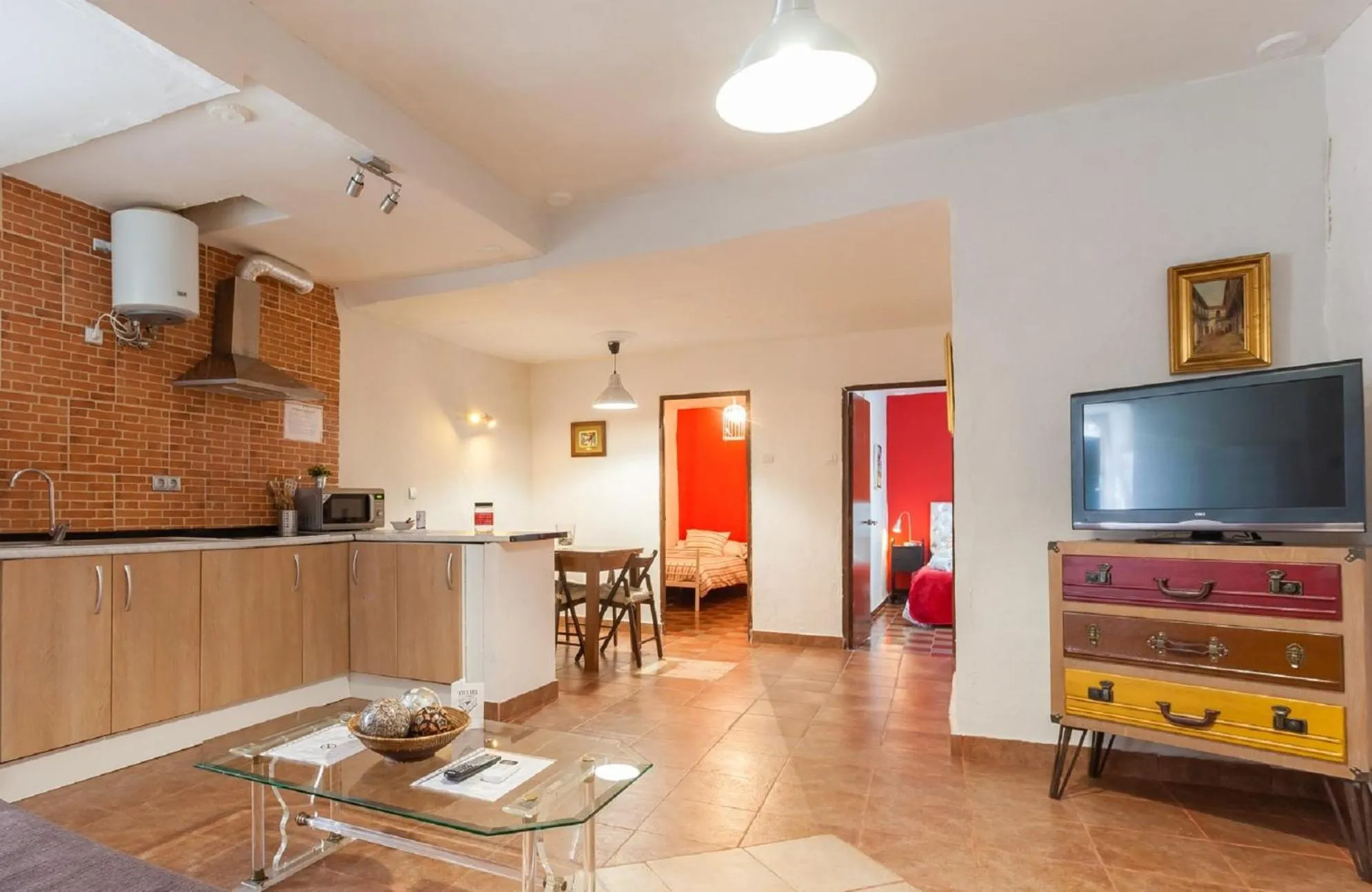 Kitchen or kitchenette in Apartamentos Jerez