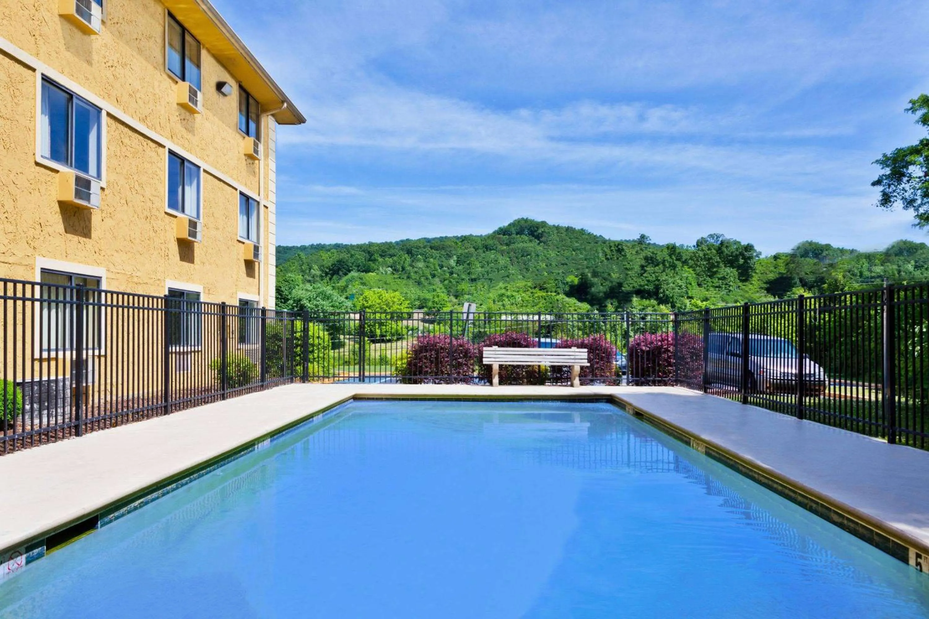 Pool view in Super 8 by Wyndham Chattanooga Lookout Mountain TN