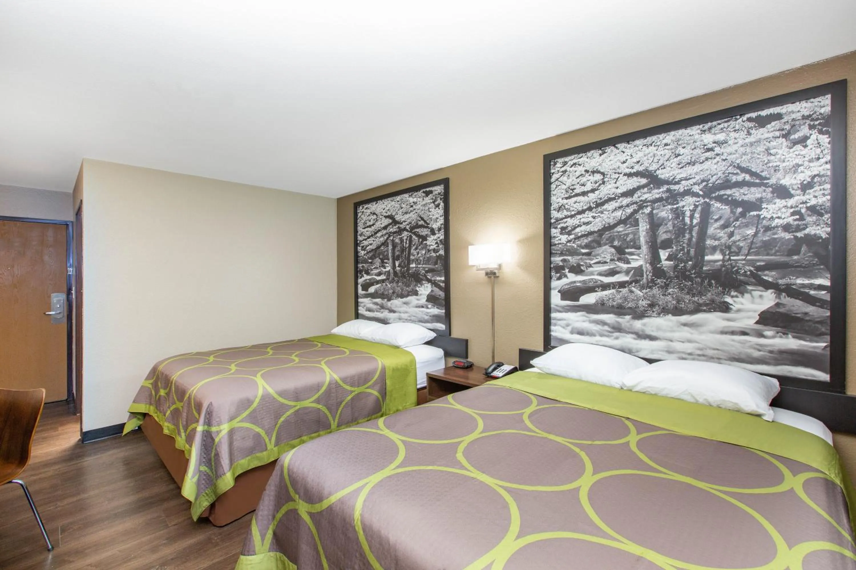 Bed in Super 8 by Wyndham Chattanooga Lookout Mountain TN