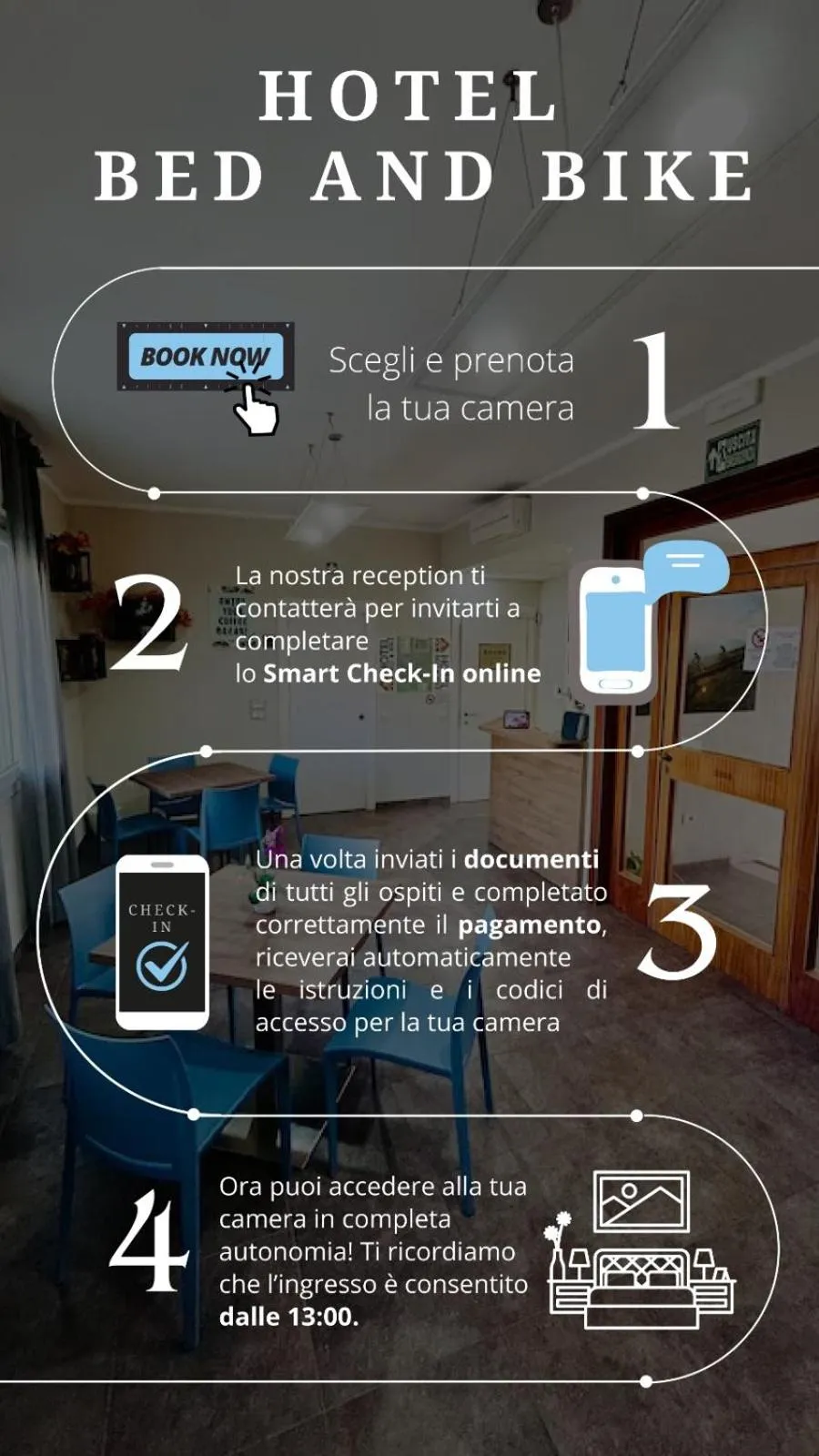 Lobby or reception in Hotel Bed & Bike