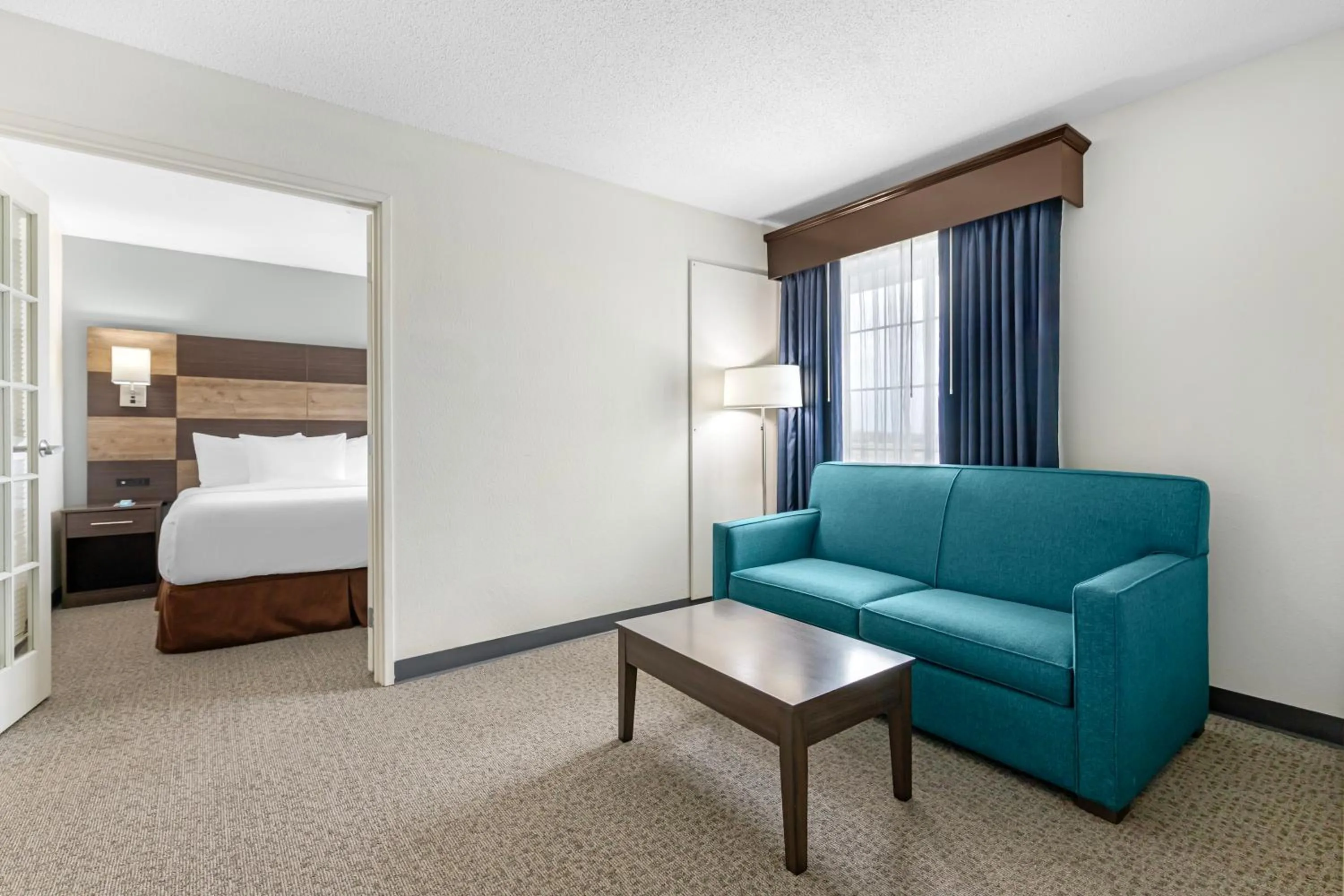 View (from property/room), Bed in MainStay Suites Madison Airport