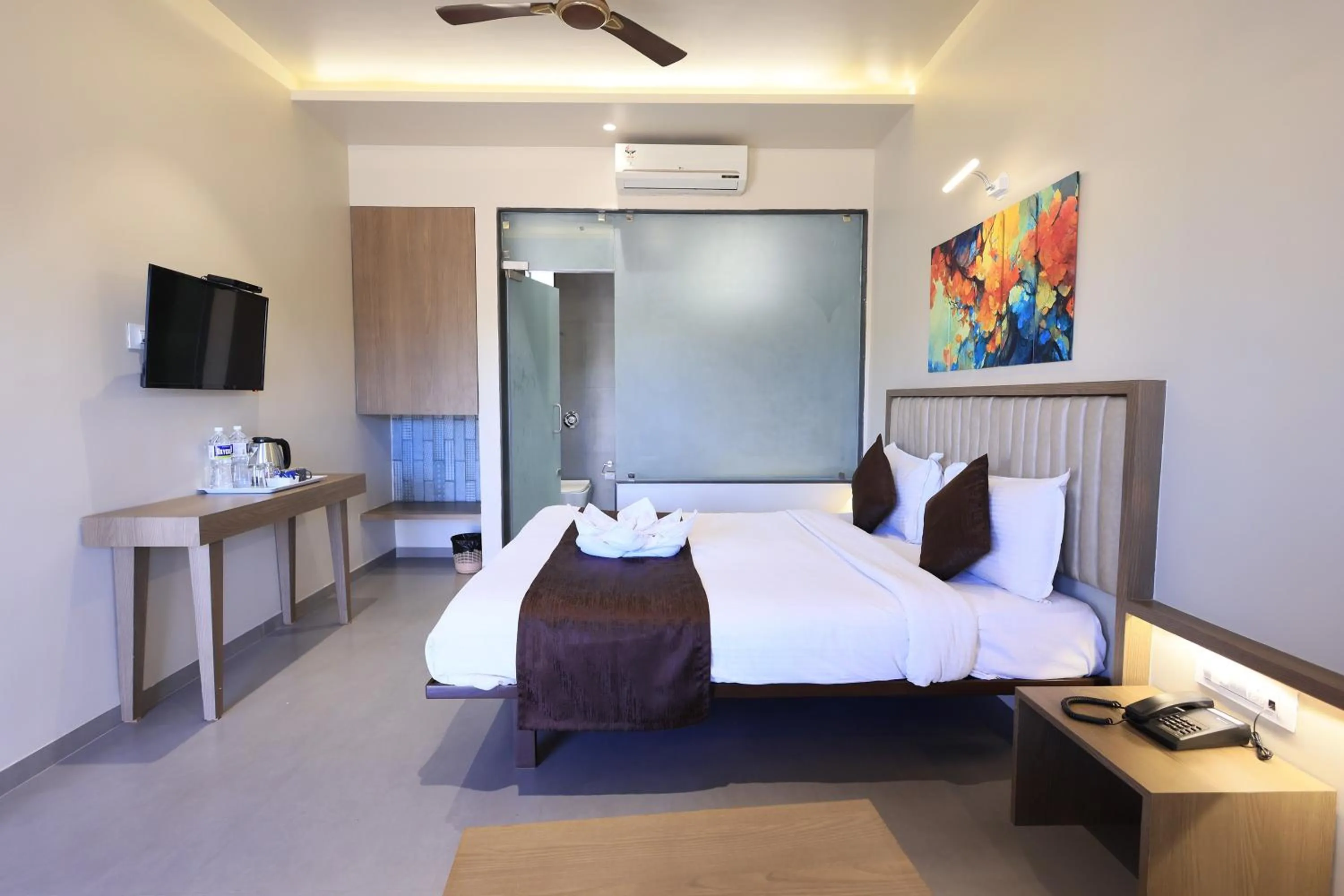 Bed in Hotel King Garden