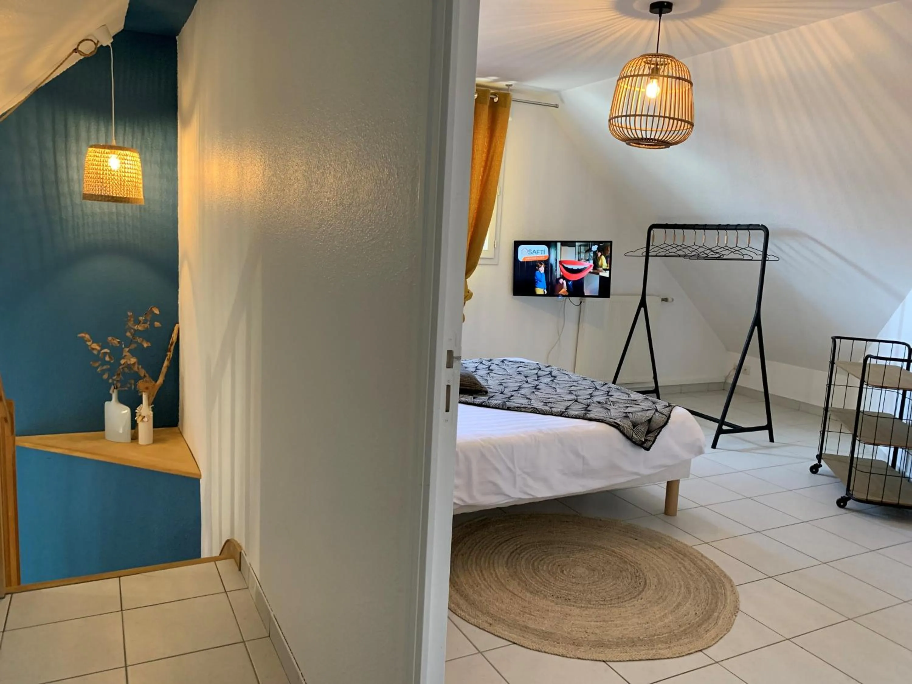 Bed in Hôtel Heod - Binic - Saint-Quay-Portrieux