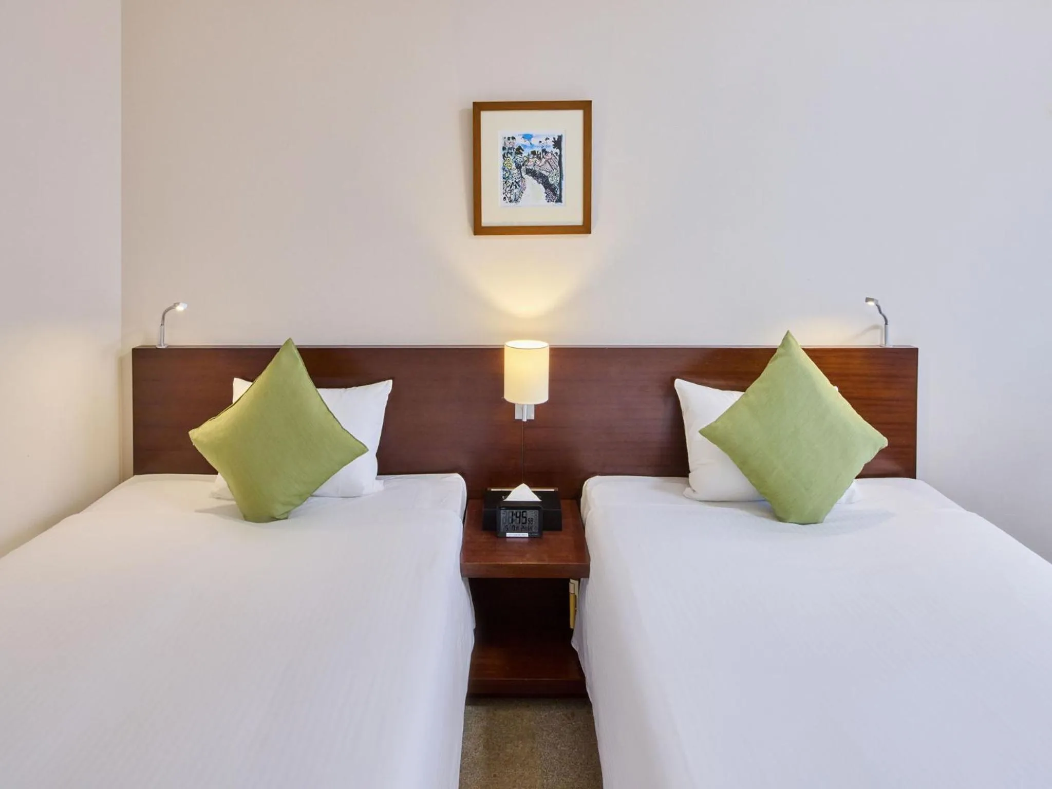 Bed in Hotel Yugaf Inn Okinawa