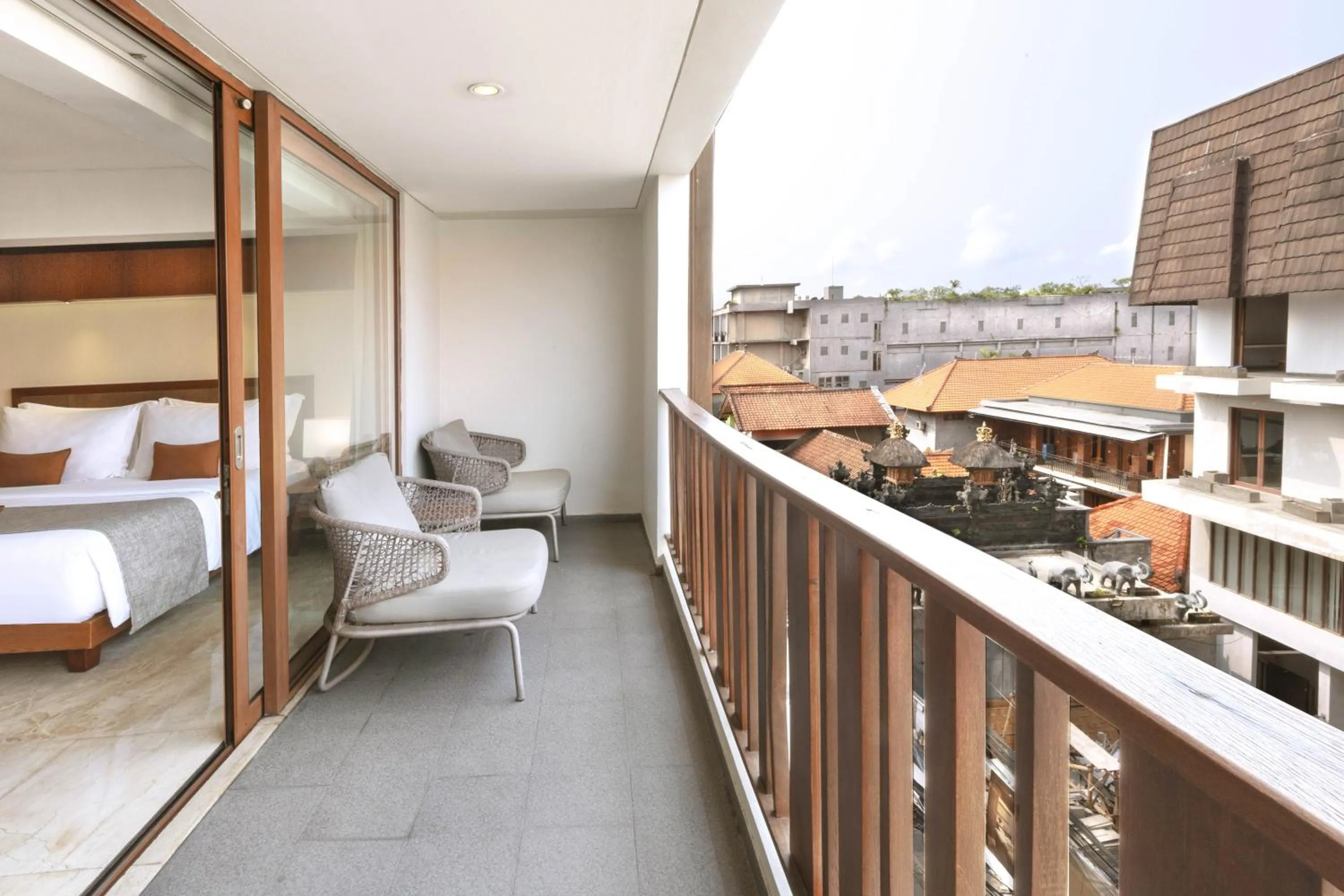 Balcony/Terrace, Bed in The Magani Hotel and Spa