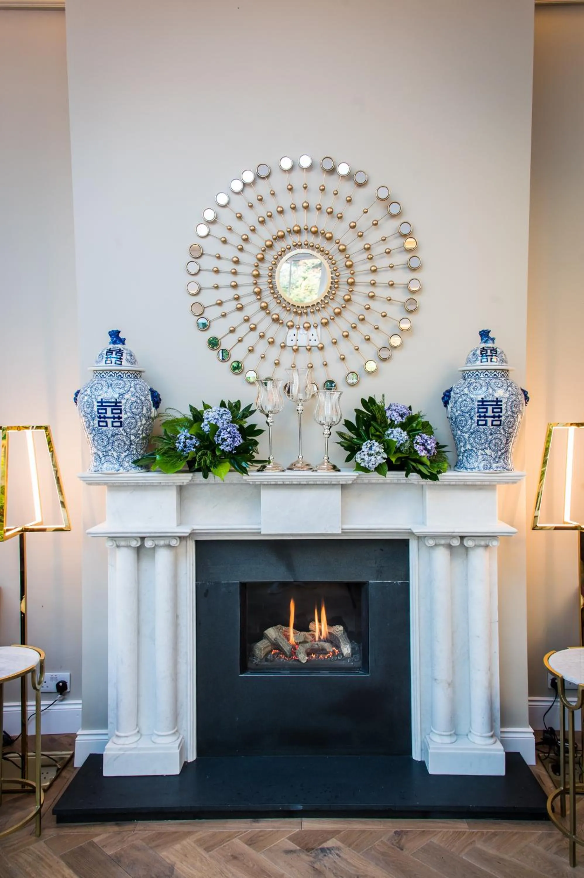 fireplace in Cork's Vienna Woods Hotel & Villas