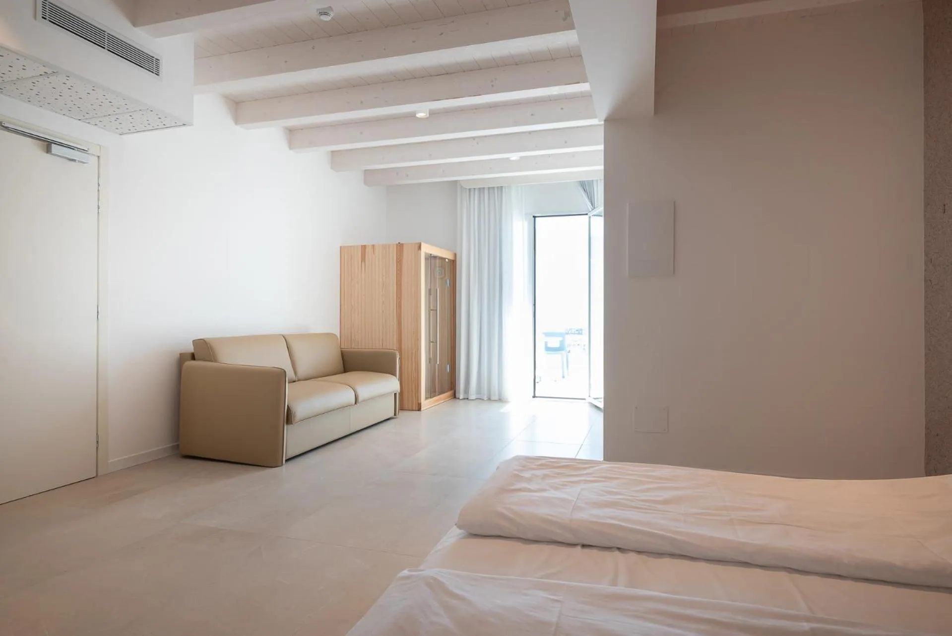 Sauna, Bed in Unico Hotel Caorle