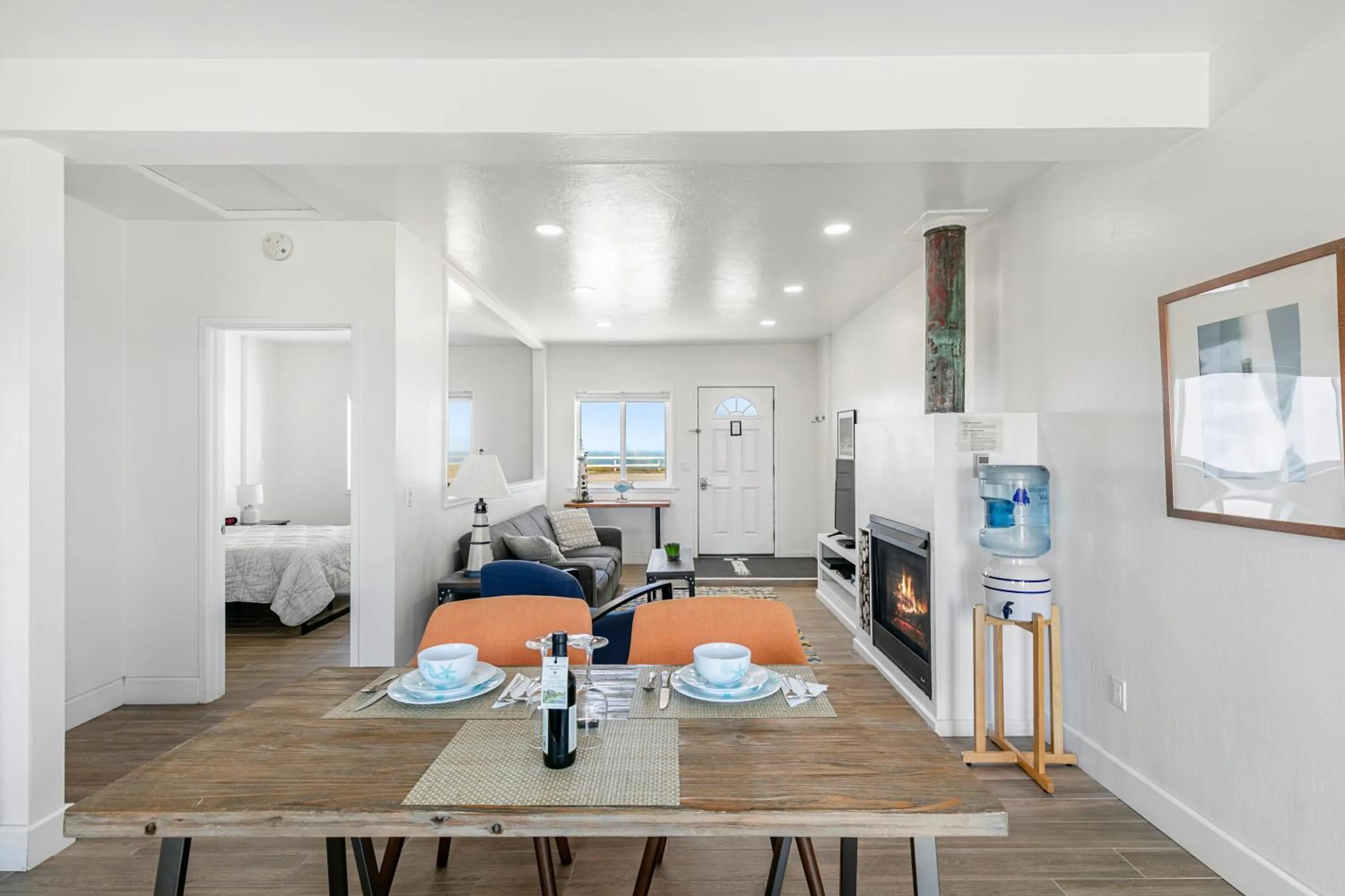 View (from property/room), Bed in Point Arena Lighthouse