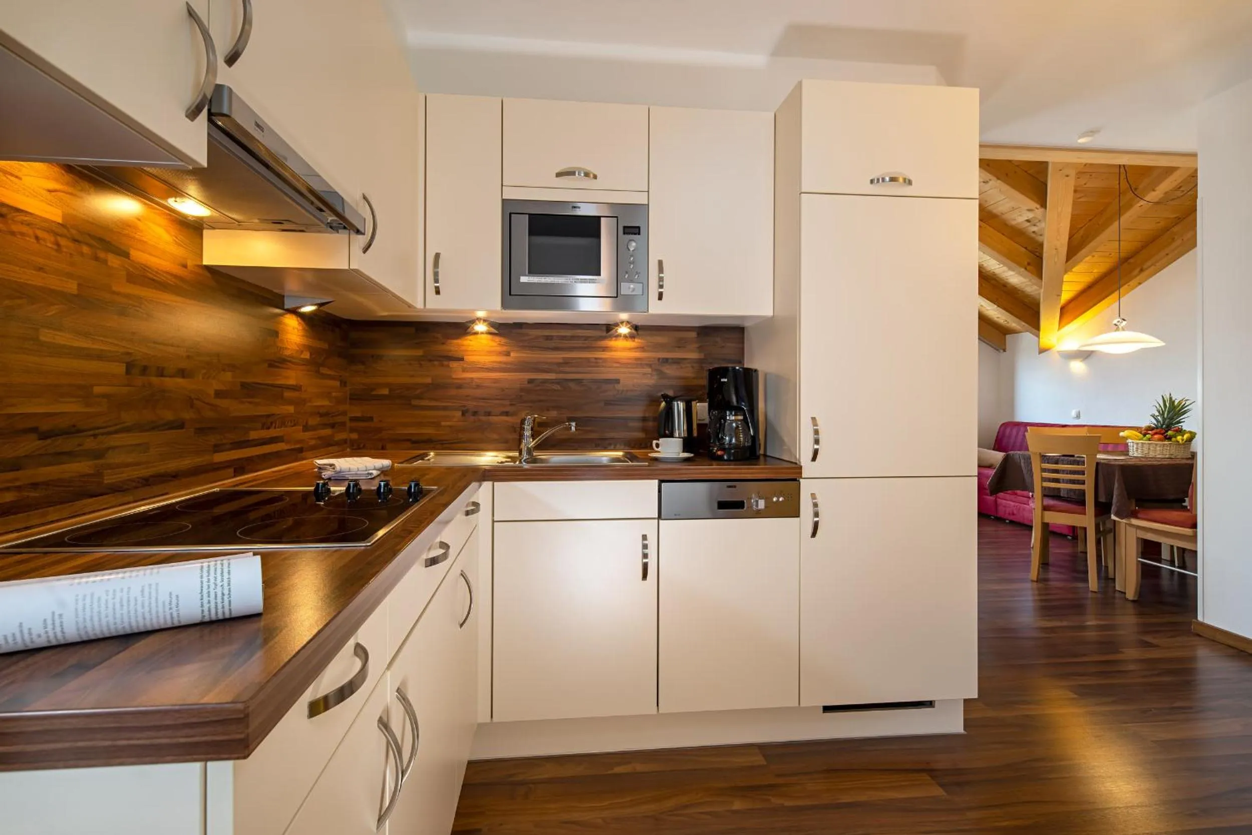Kitchen or kitchenette in Apart-Hotel Aurora Fiss
