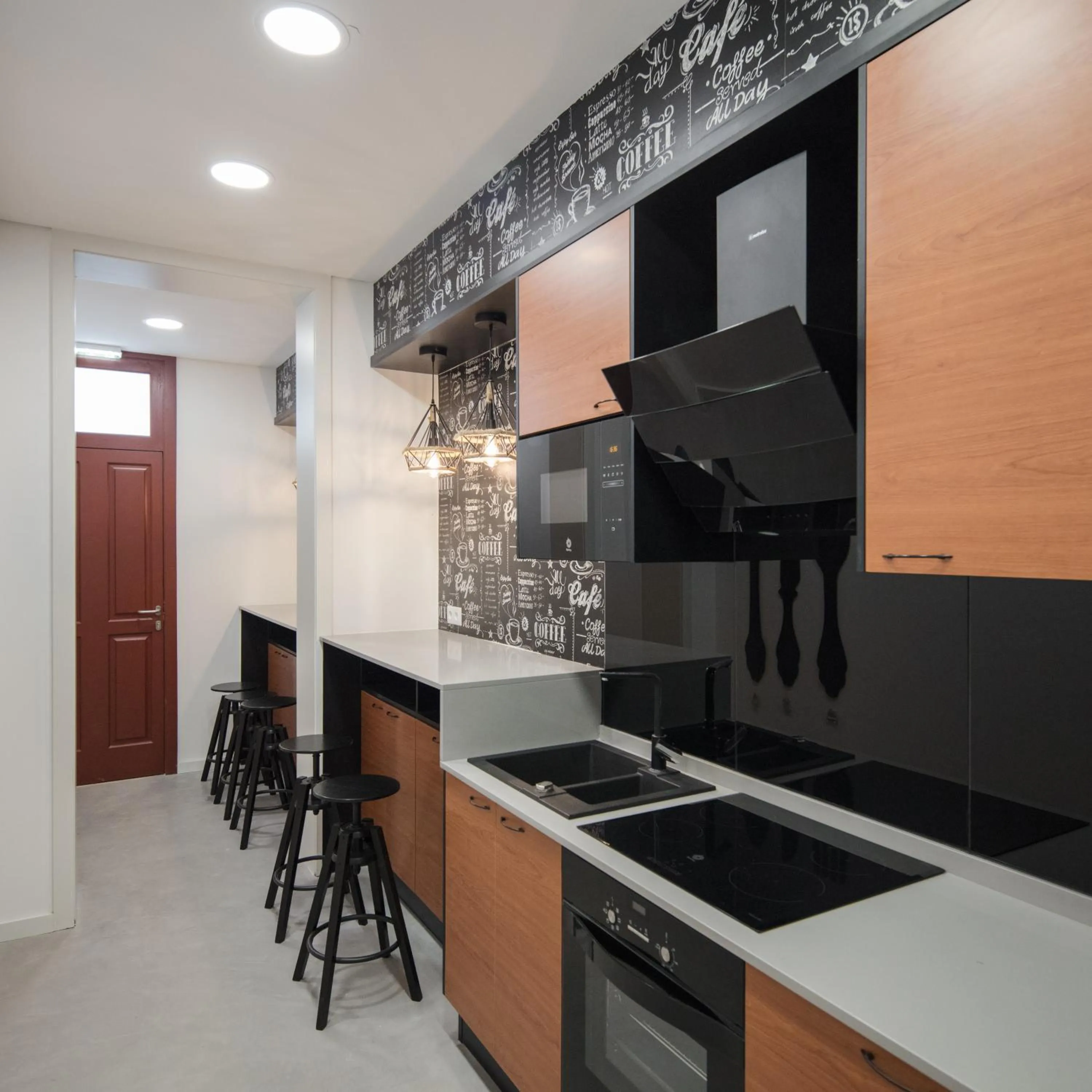 Communal kitchen in Porto Deluxe Suites