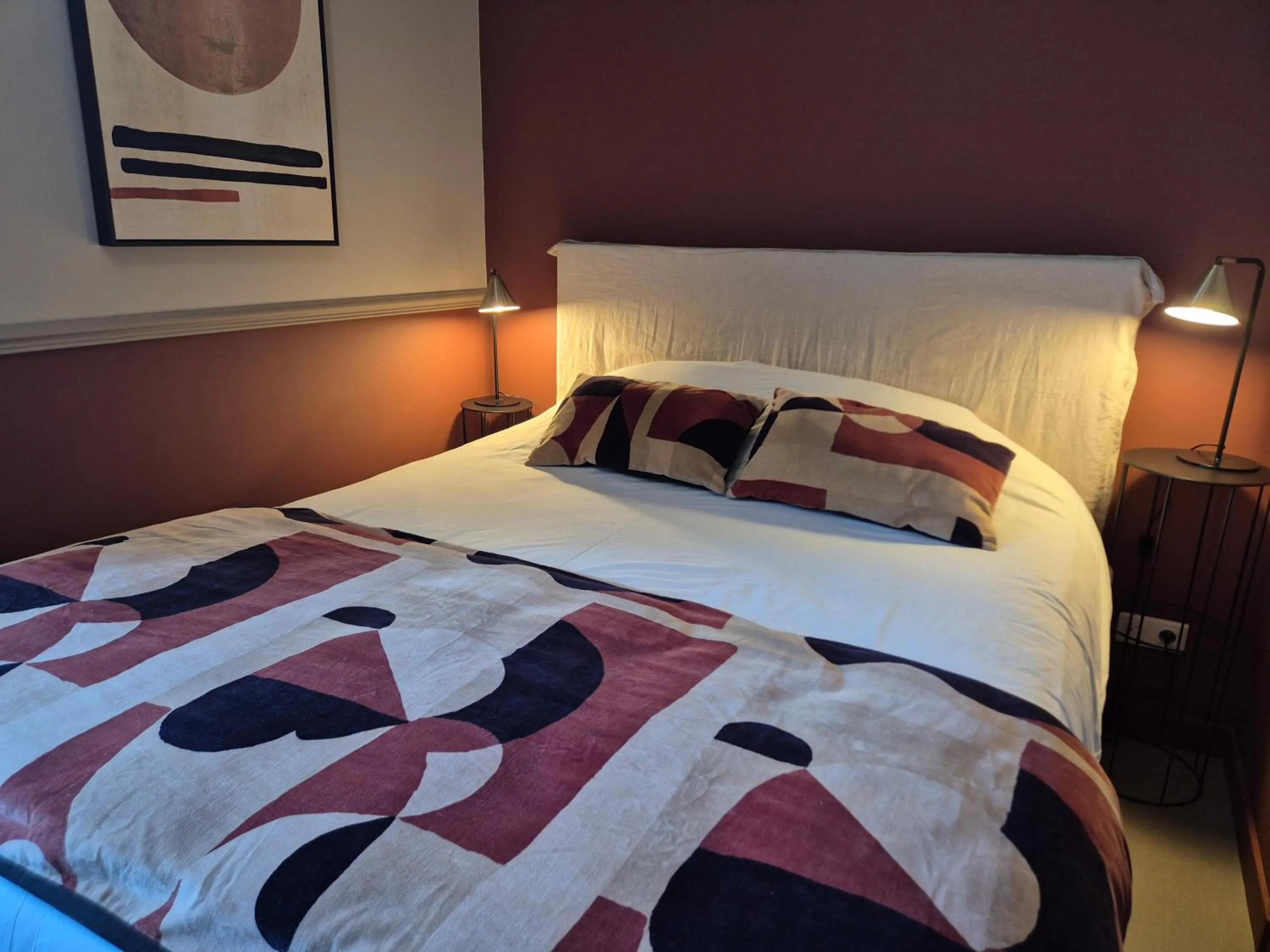 Bed in LogisHotels Le Relais du Quercy