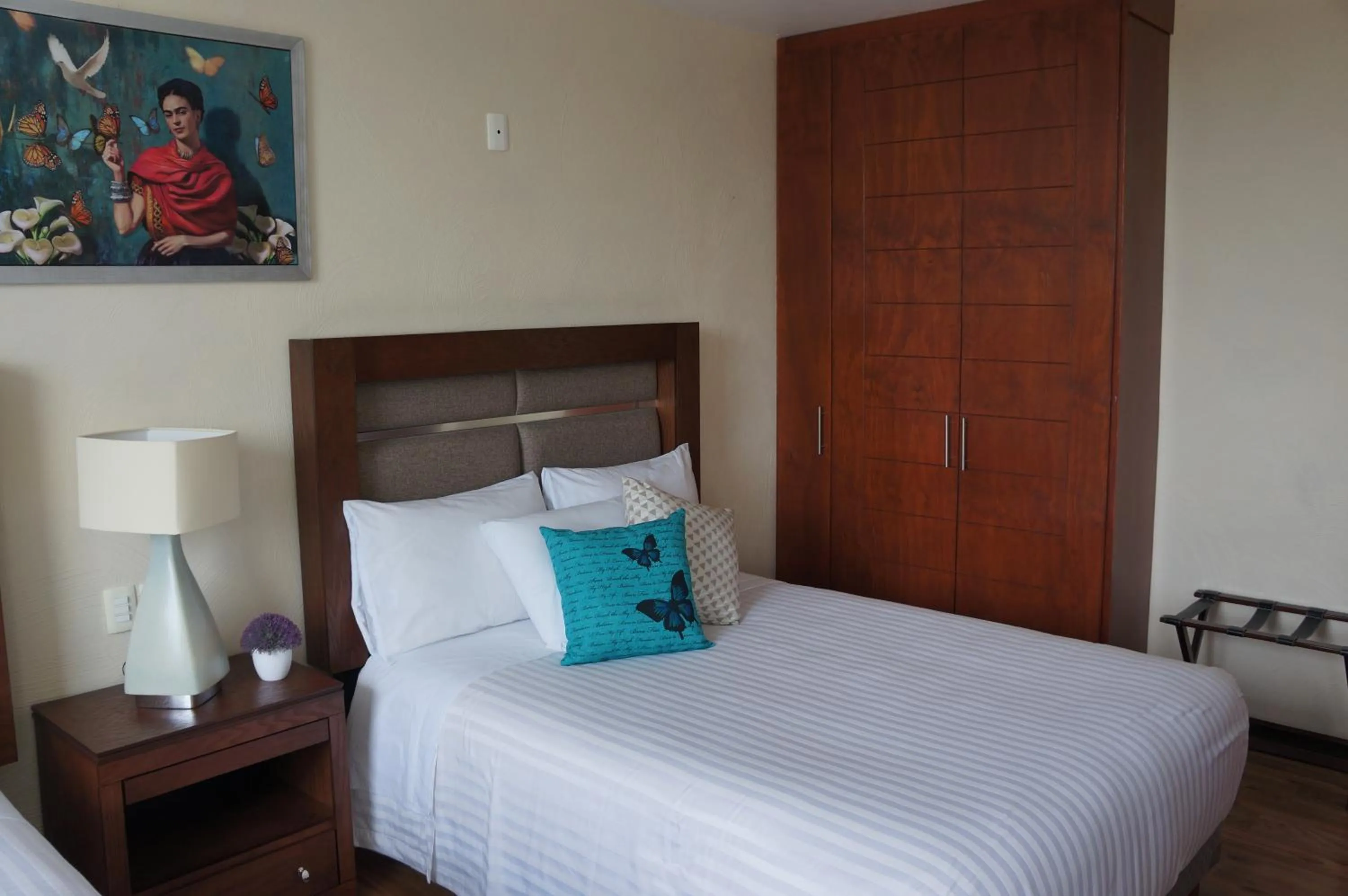 Bed in Hotel Mirante Tlaxcala