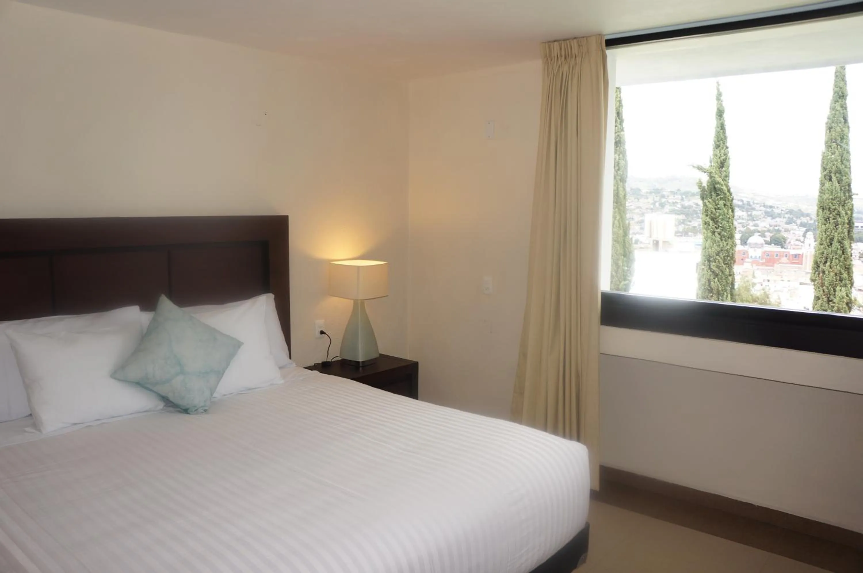 Bed in Hotel Mirante Tlaxcala