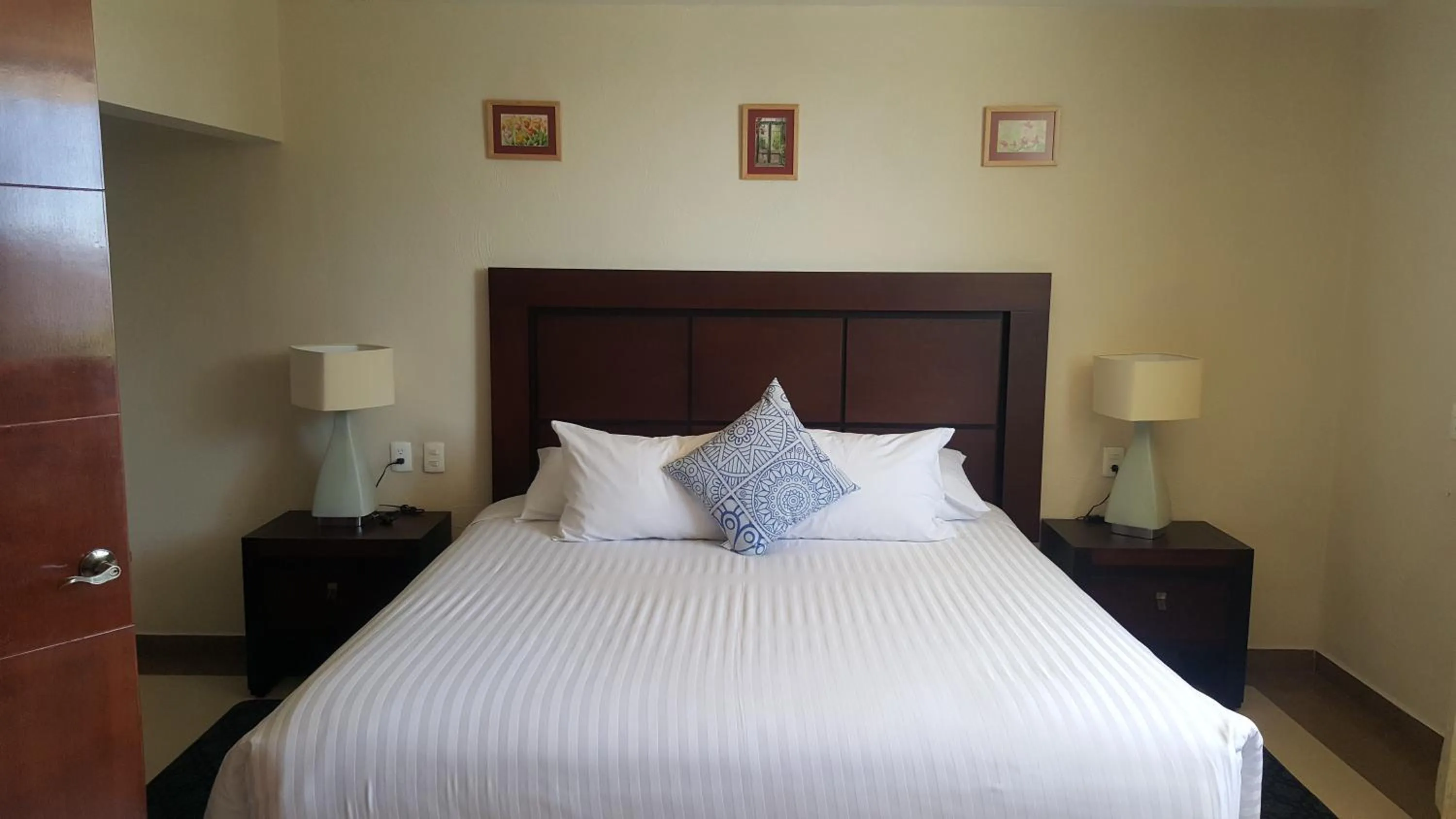 Bed in Hotel Mirante Tlaxcala