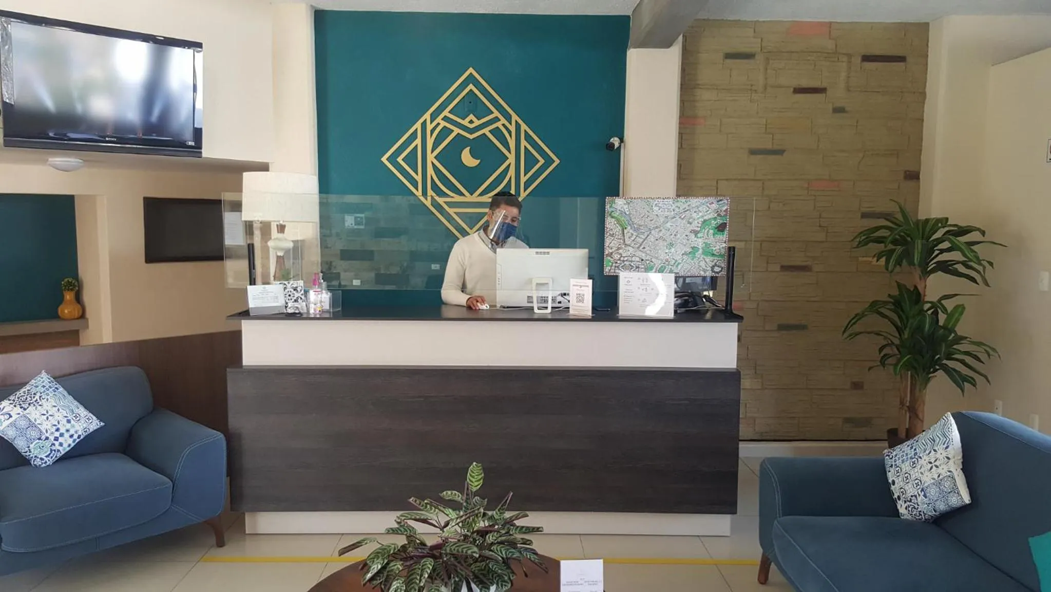 Lobby or reception in Hotel Mirante Tlaxcala