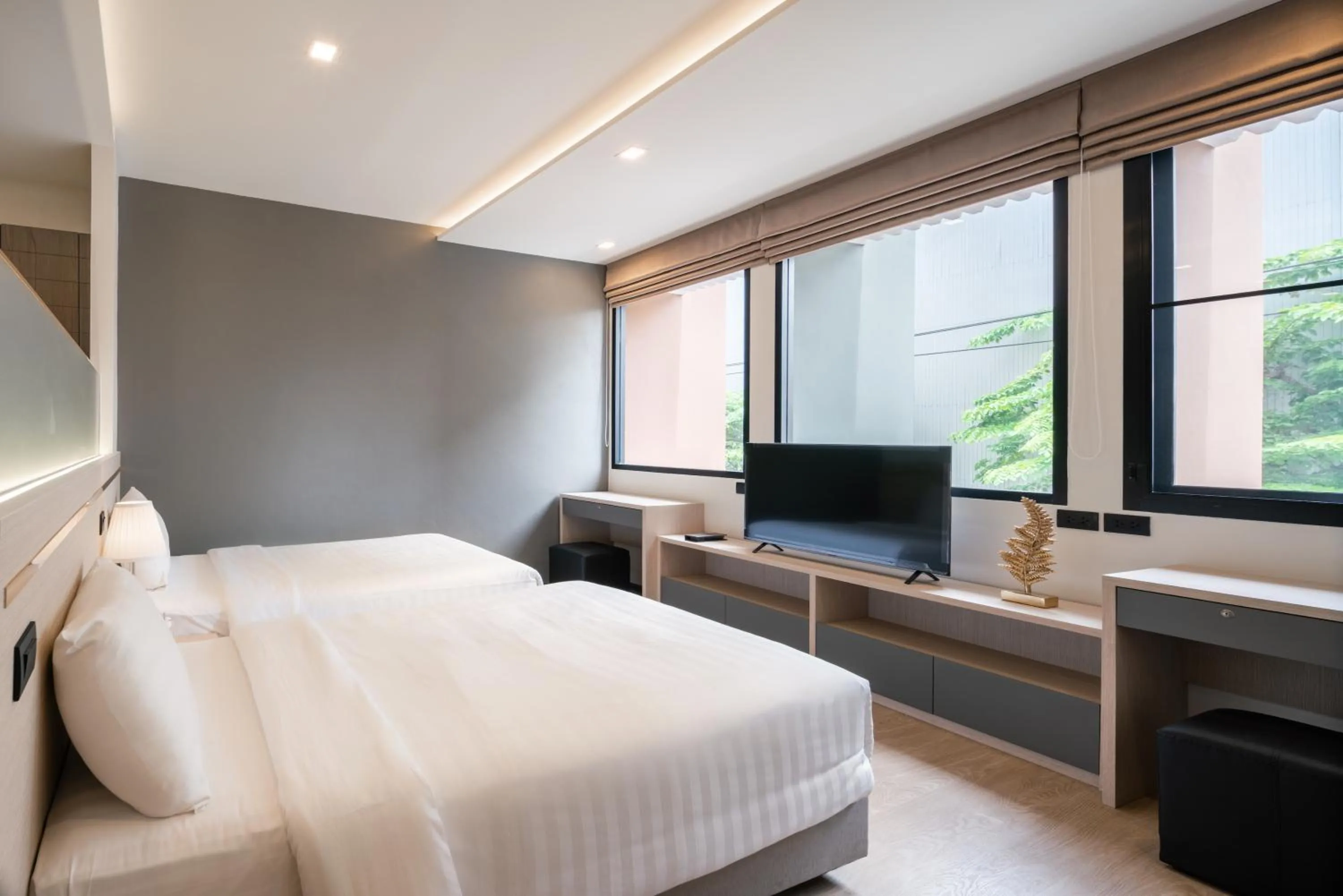 Bed in Samyan Serene Hotel