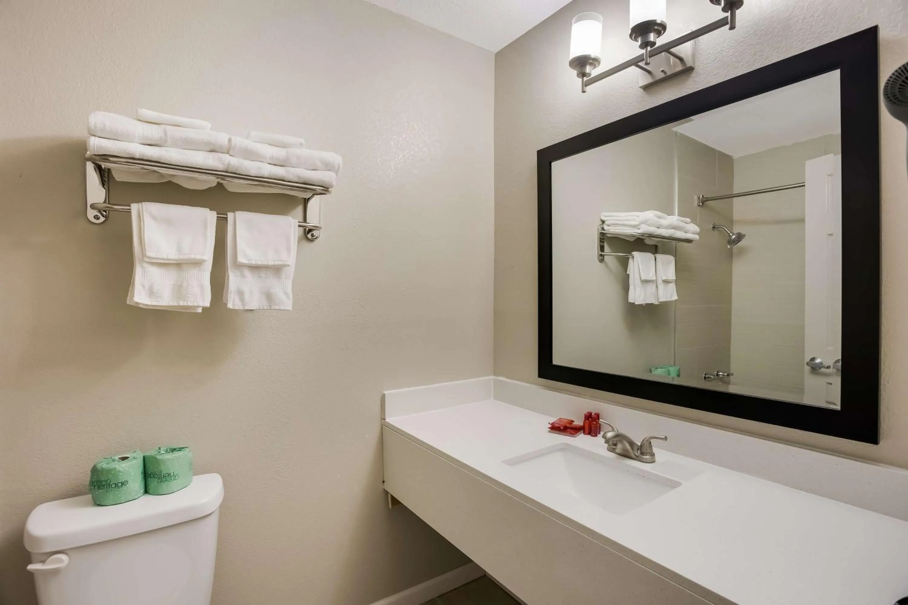 Bathroom in SureStay Hotel by Best Western Higginsville