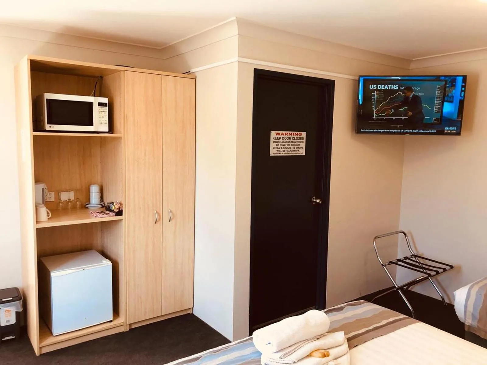 Bed in Red Cedar Motel