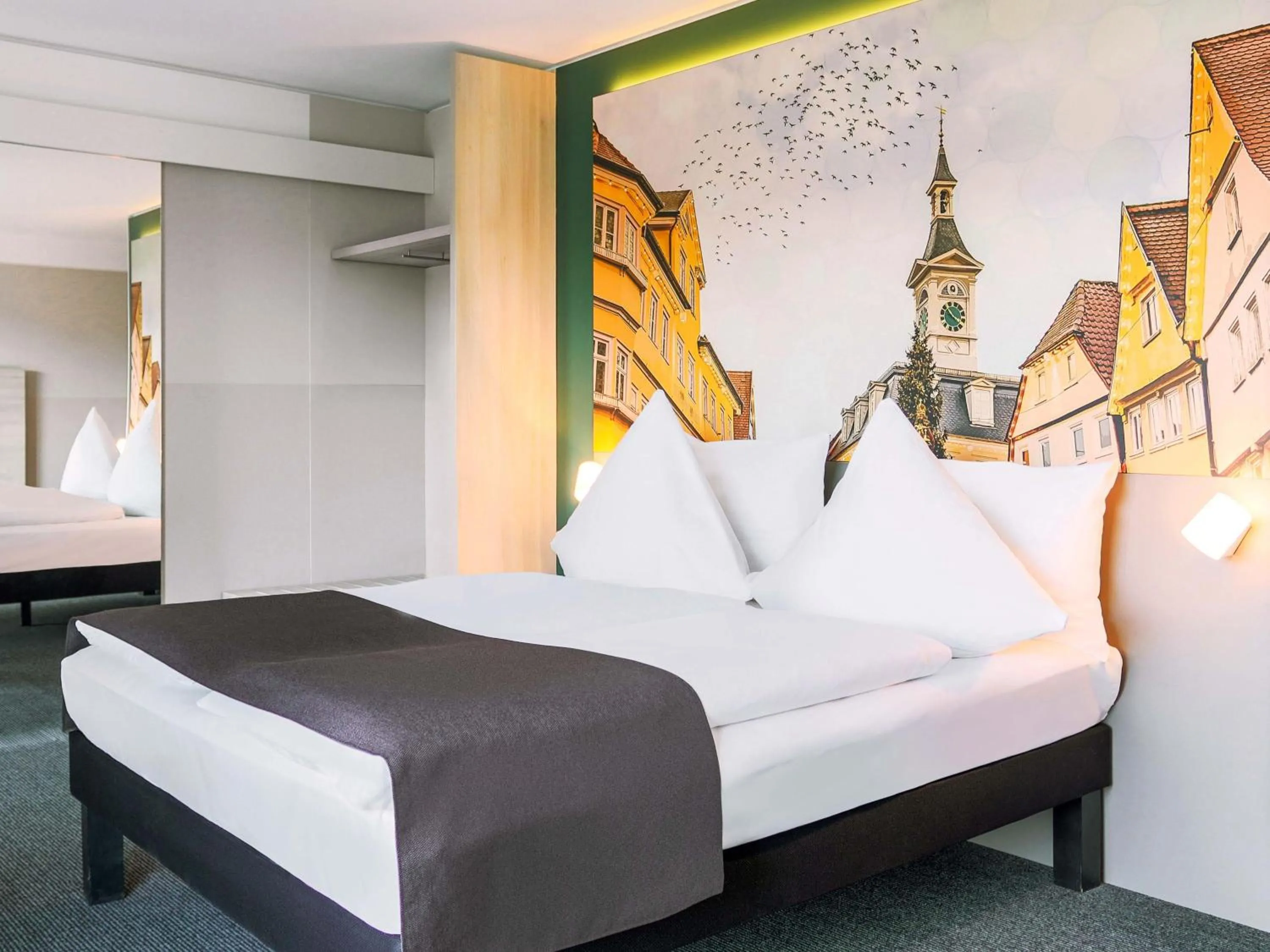 Photo of the whole room, Bed in B&B Hotel Aalen