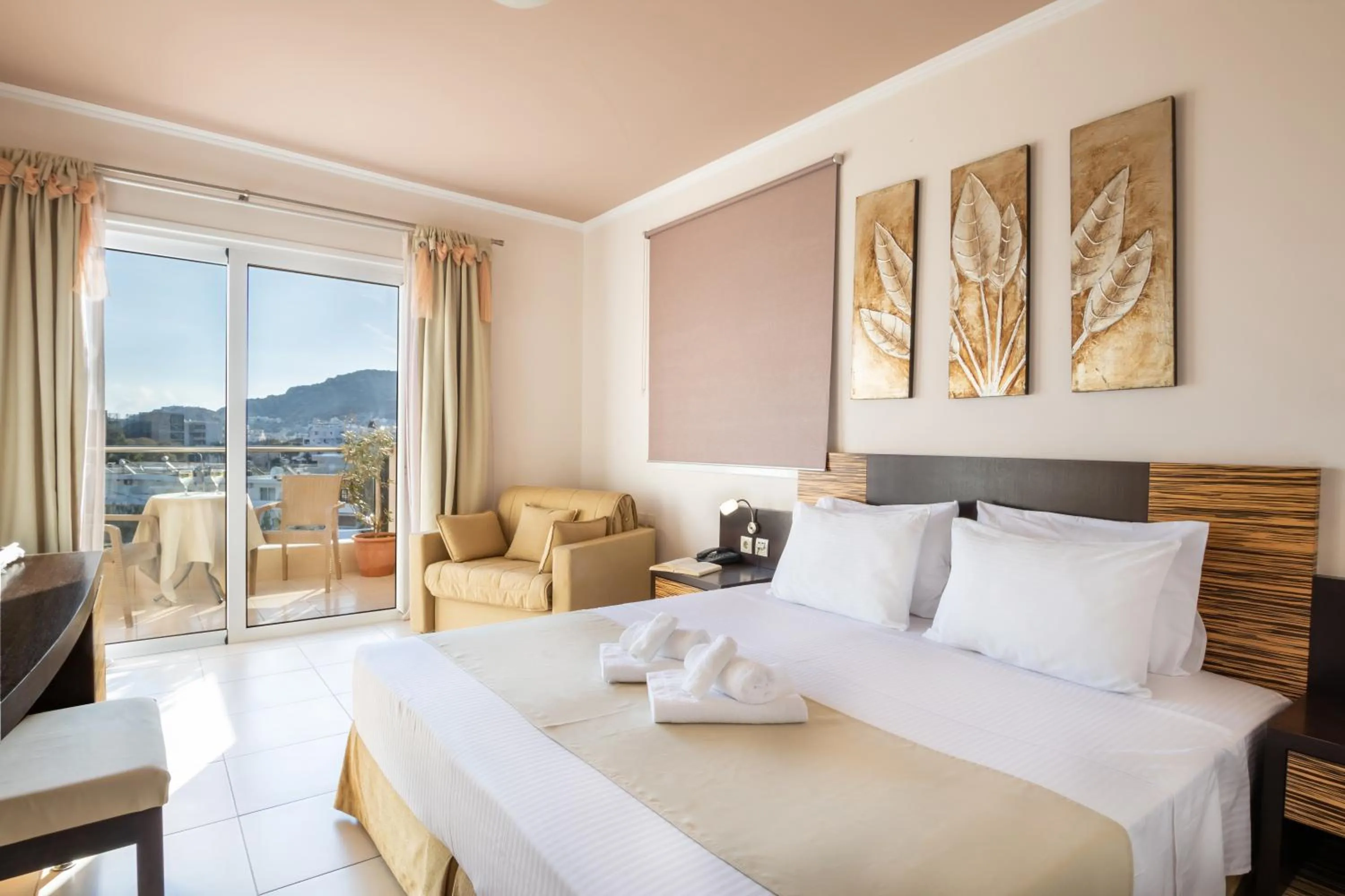 Bed in Nereides Hotel