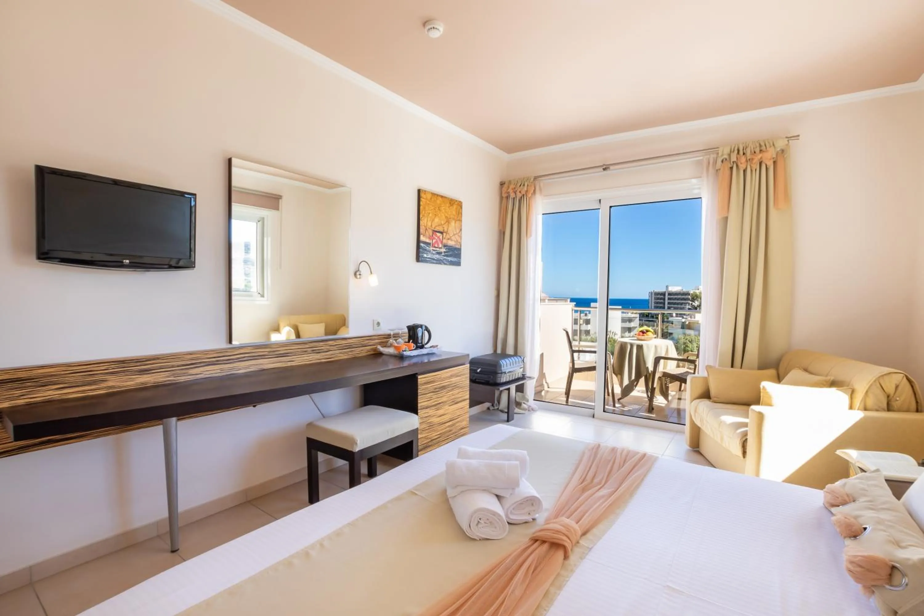 Bed in Nereides Hotel