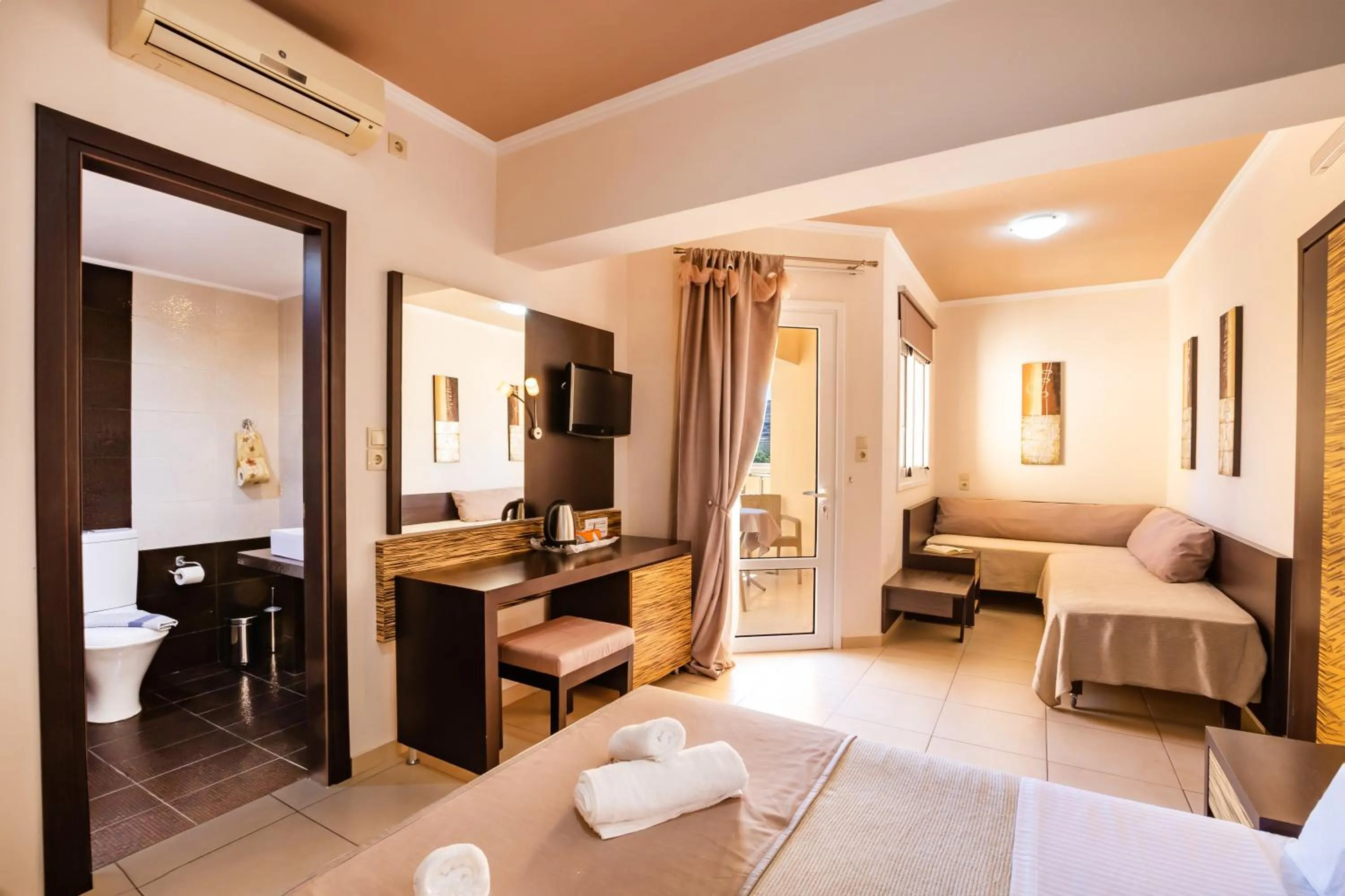 Bed in Nereides Hotel