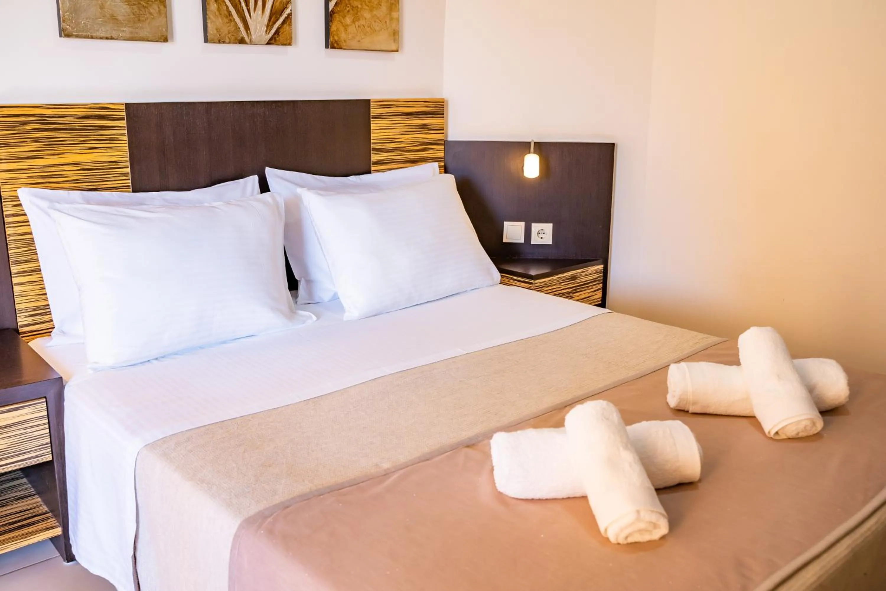 Bed in Nereides Hotel