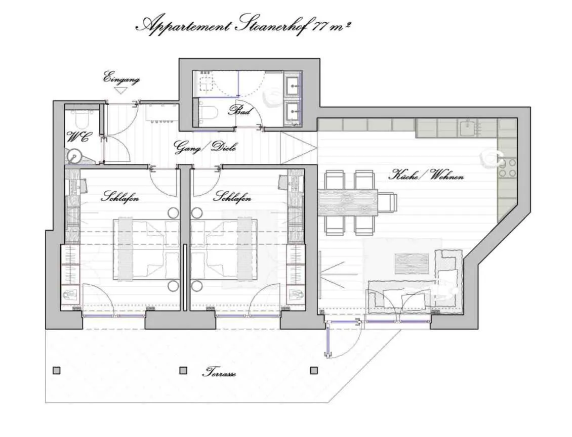 Floor plan in Hotel Gasthof Stoanerhof