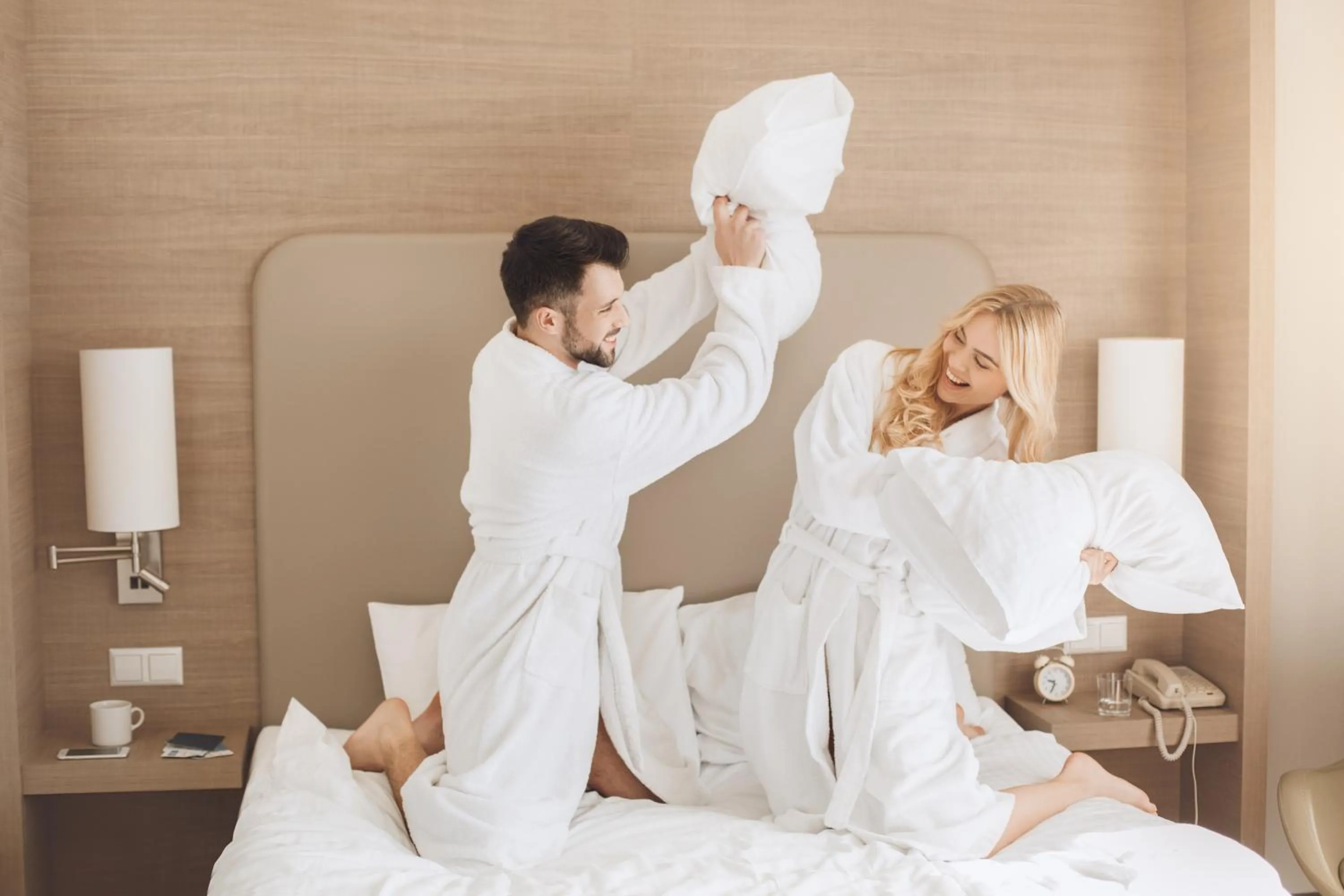 People, Bed in Ramada Encore Kyiv