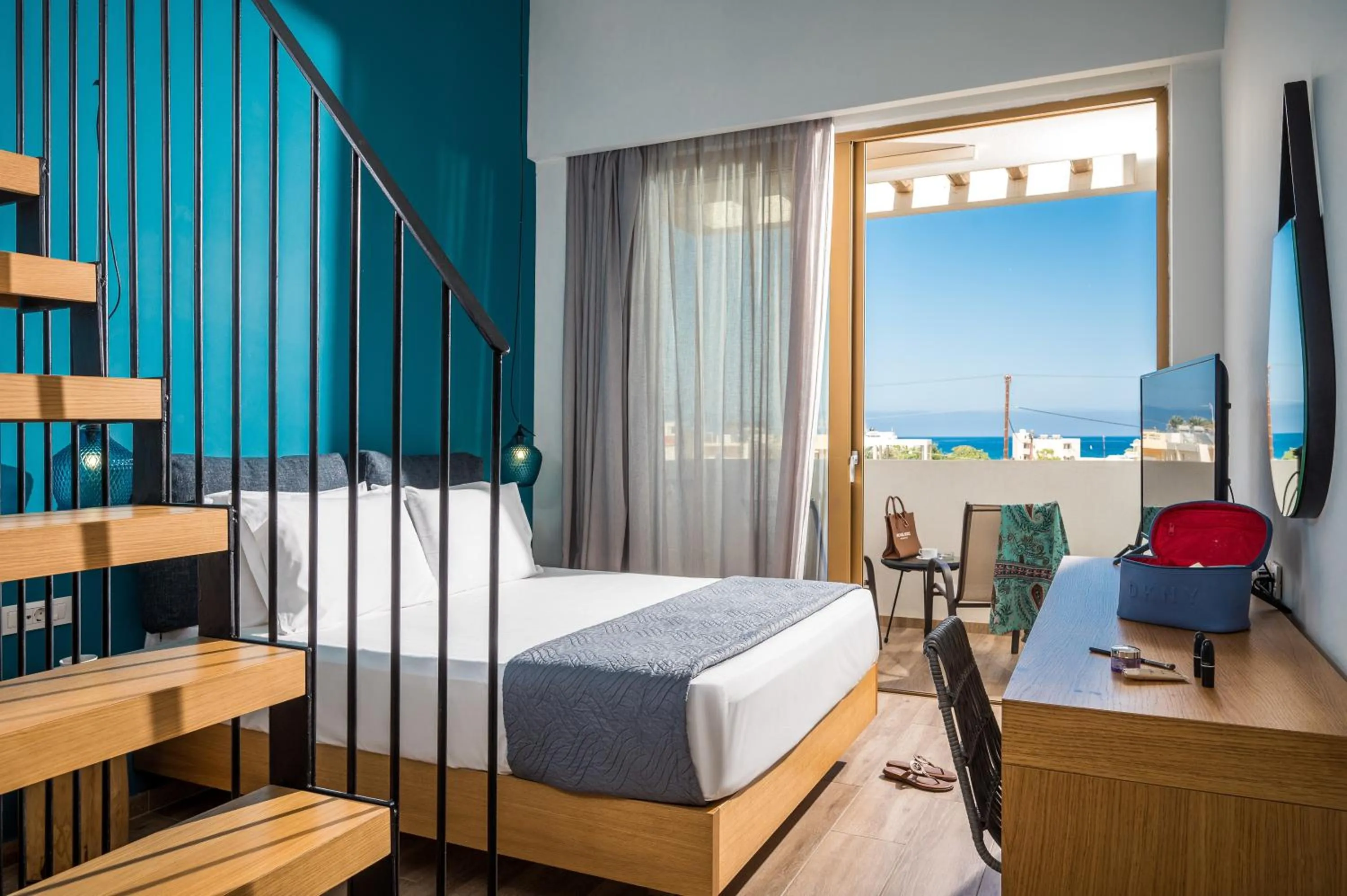 Bed in Meropi Hotel & Apartments