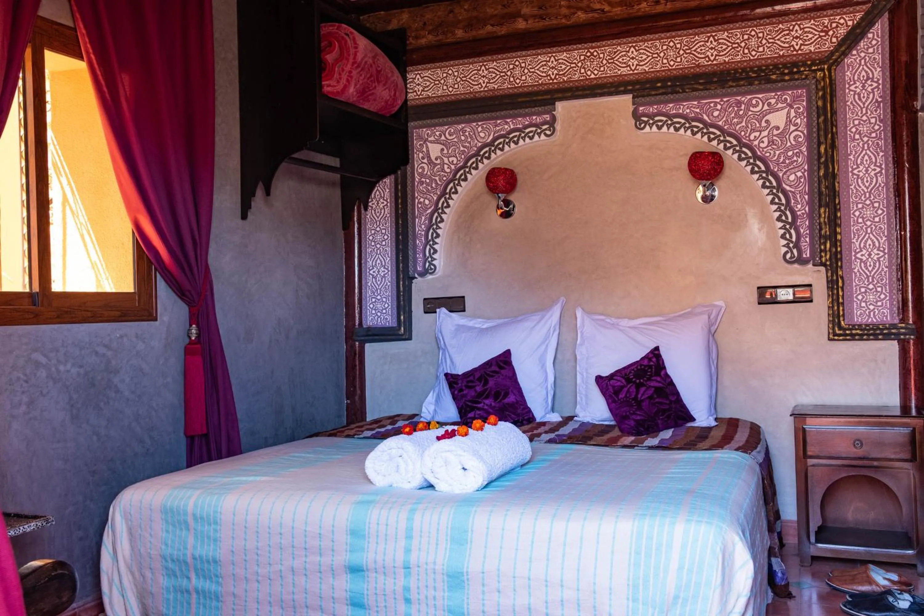 Bed in Riad Atlas Panorama