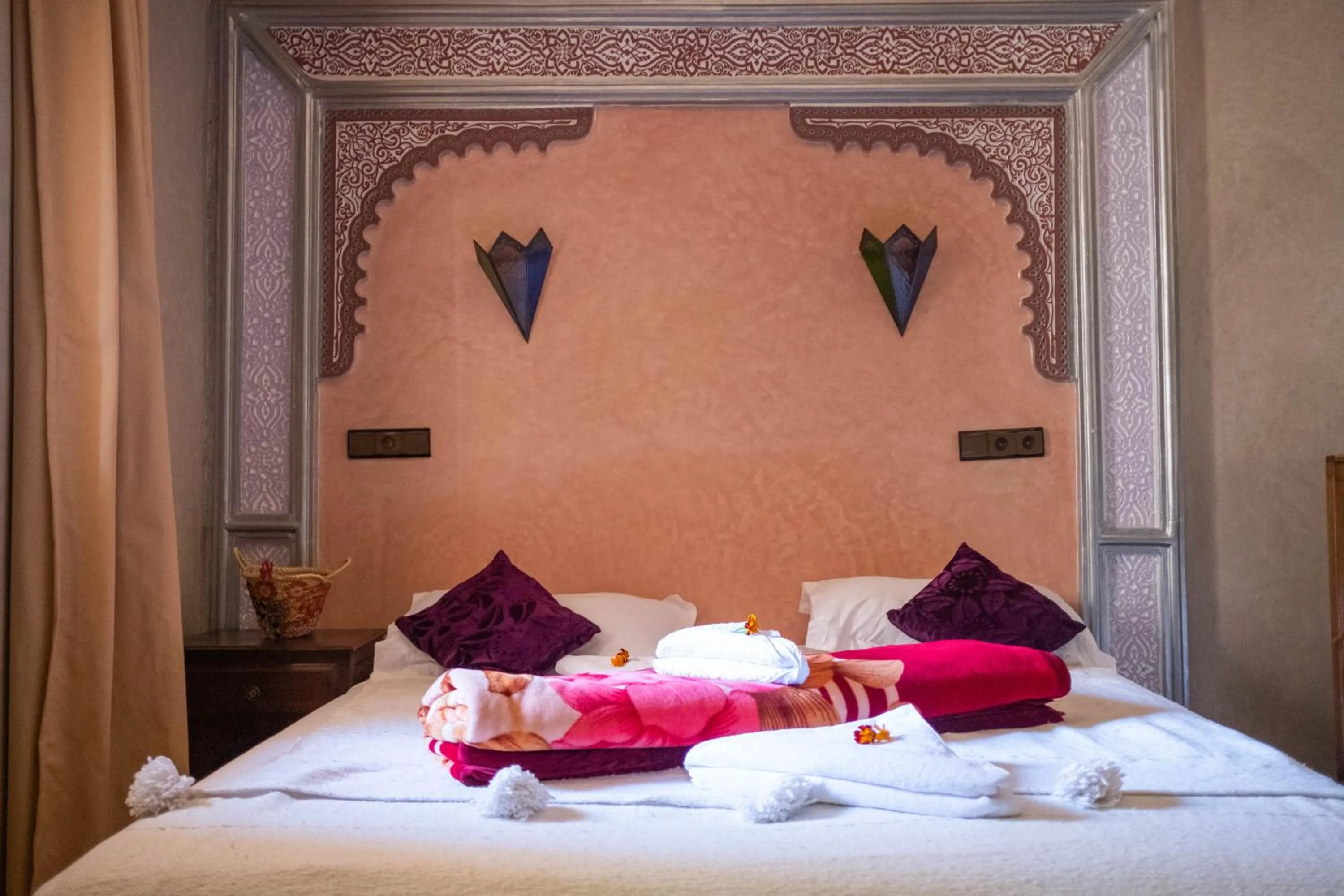 Bed in Riad Atlas Panorama