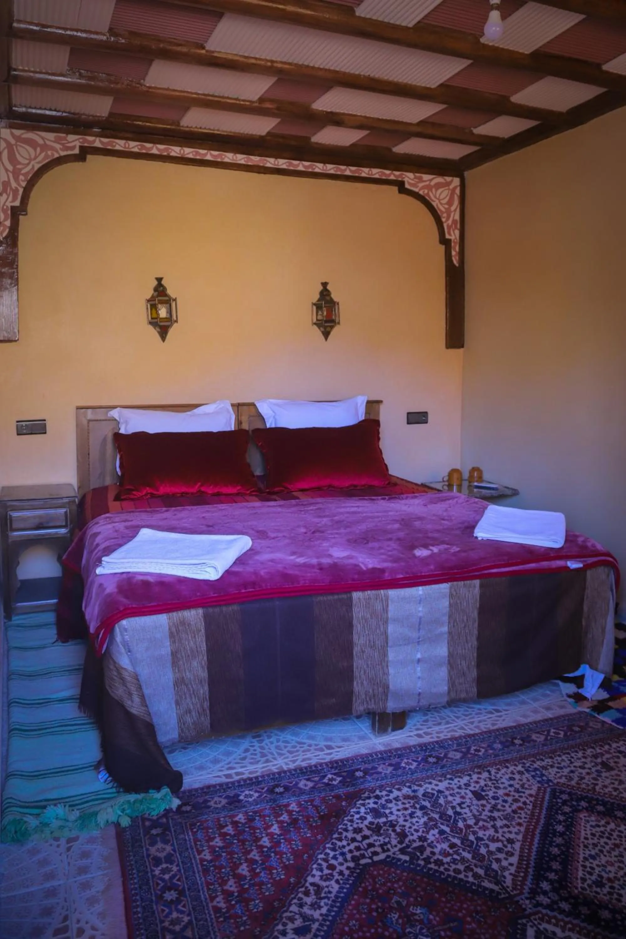 Bed in Riad Atlas Panorama