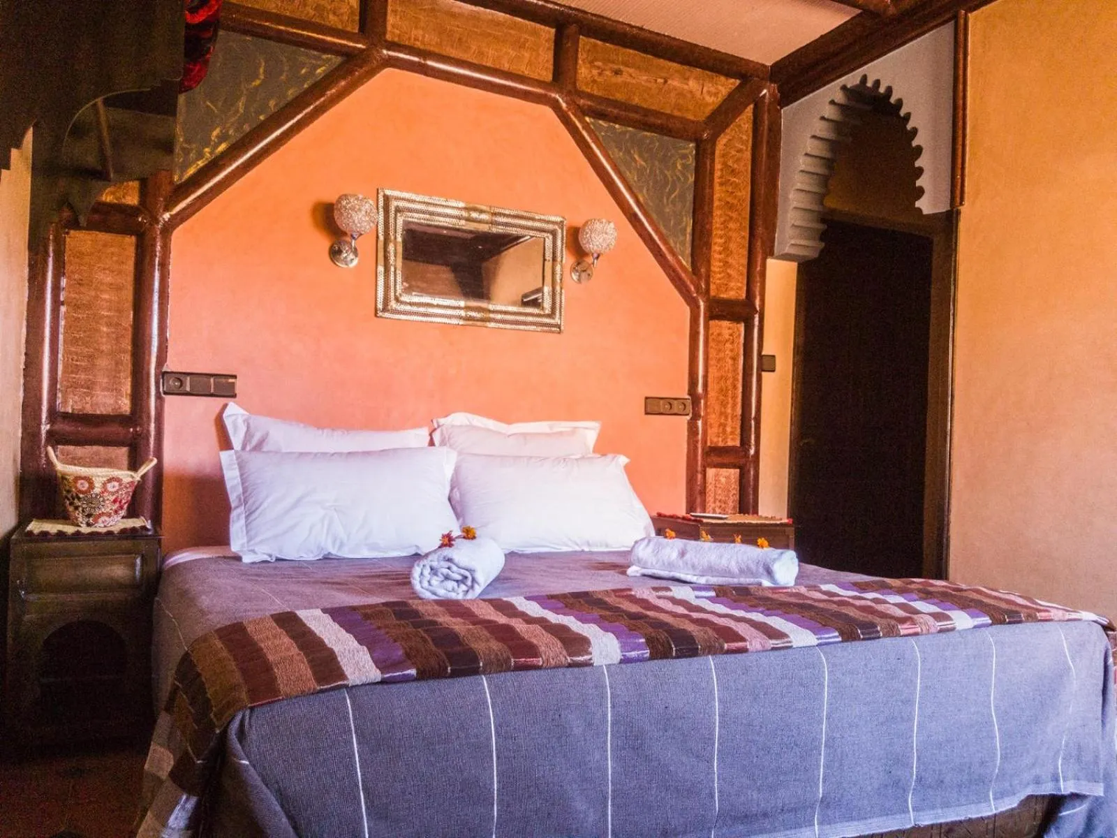 Bed in Riad Atlas Panorama