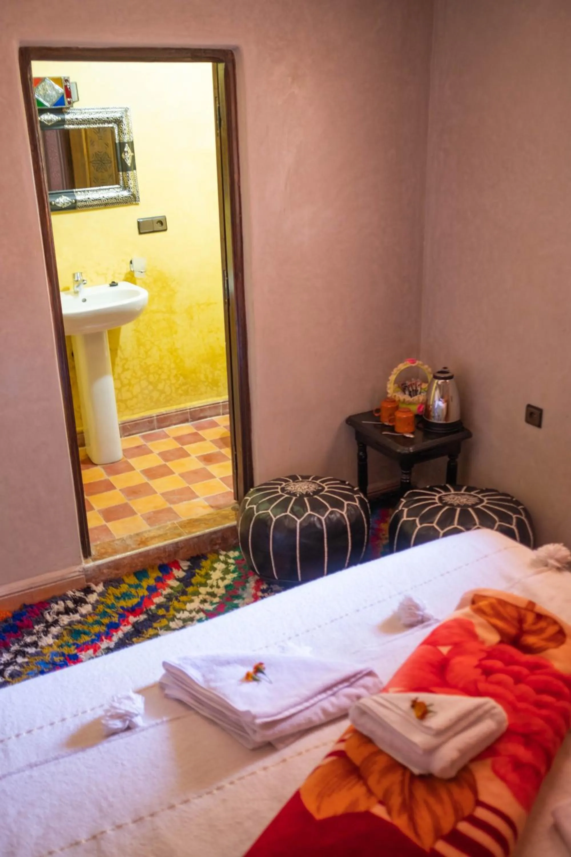 Bed in Riad Atlas Panorama