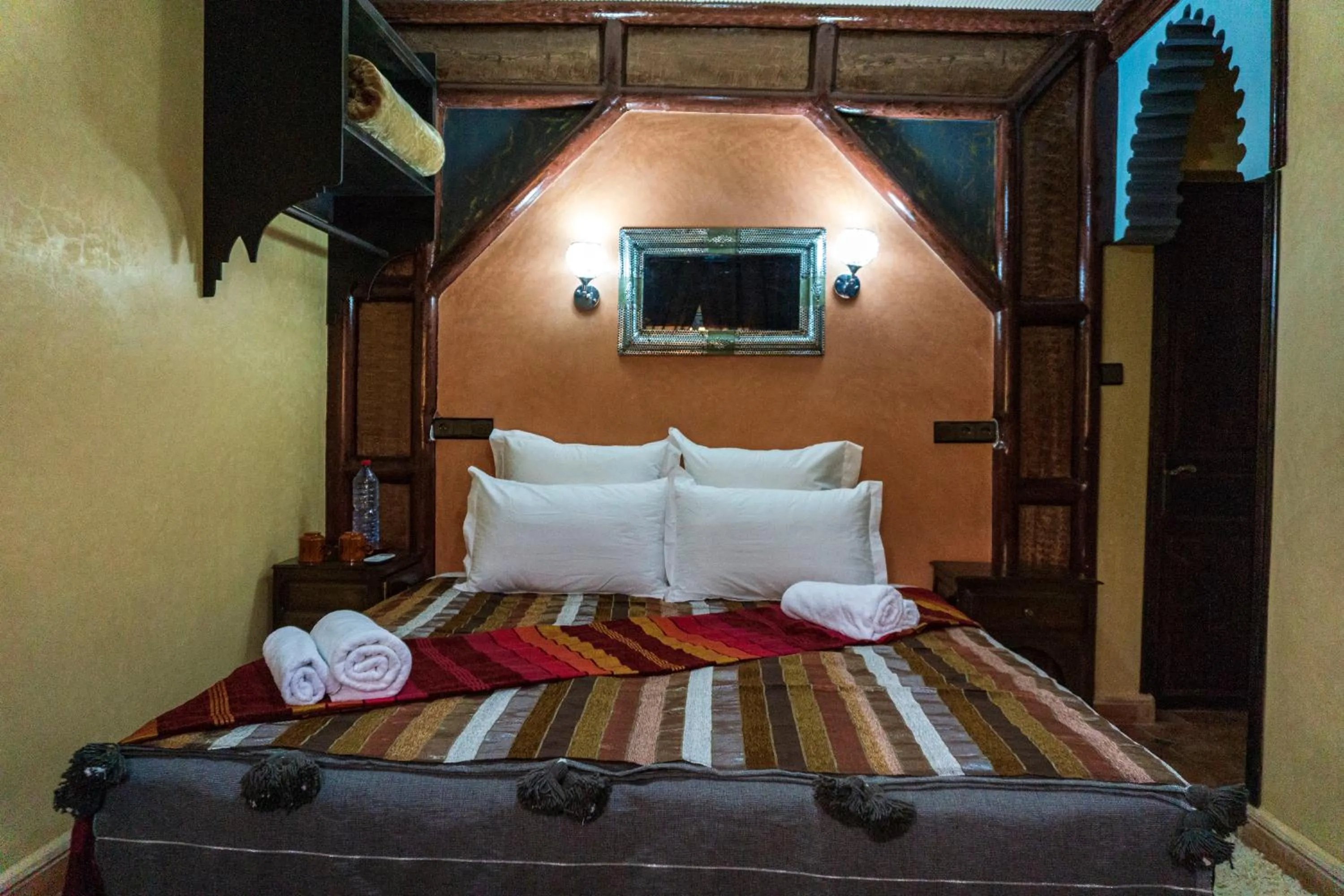 Bed in Riad Atlas Panorama