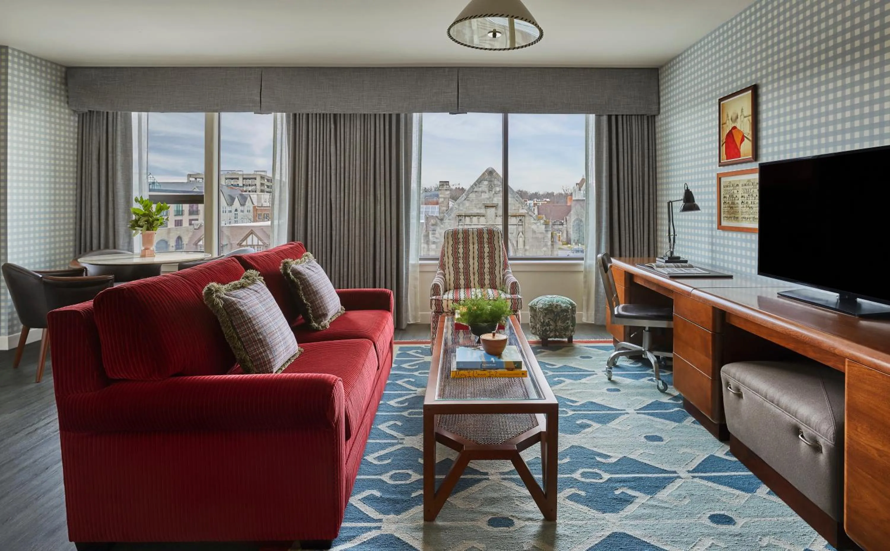 Living room in Graduate by Hilton Bloomington