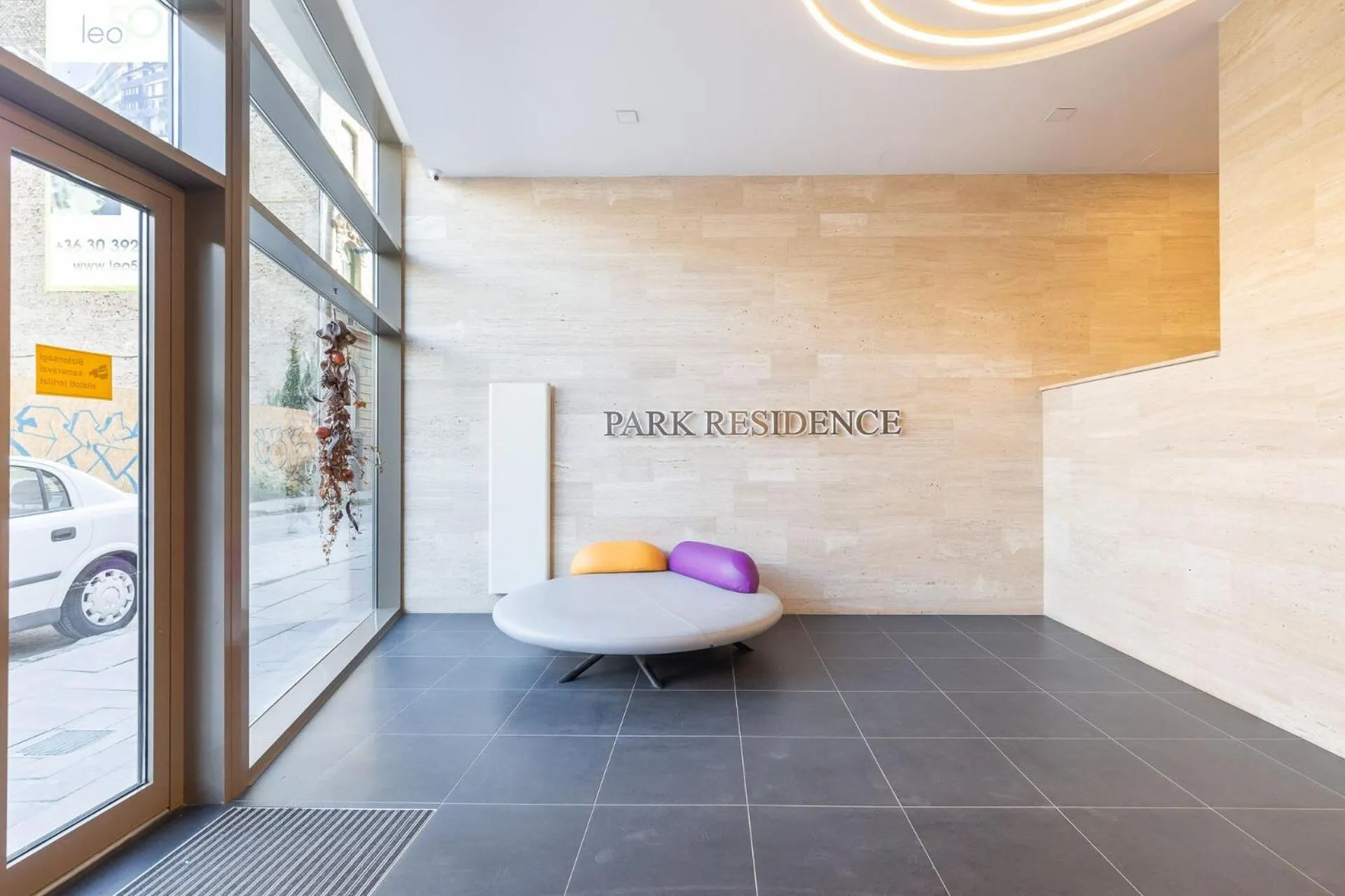 Text overlay in Corvin Residence Apartments