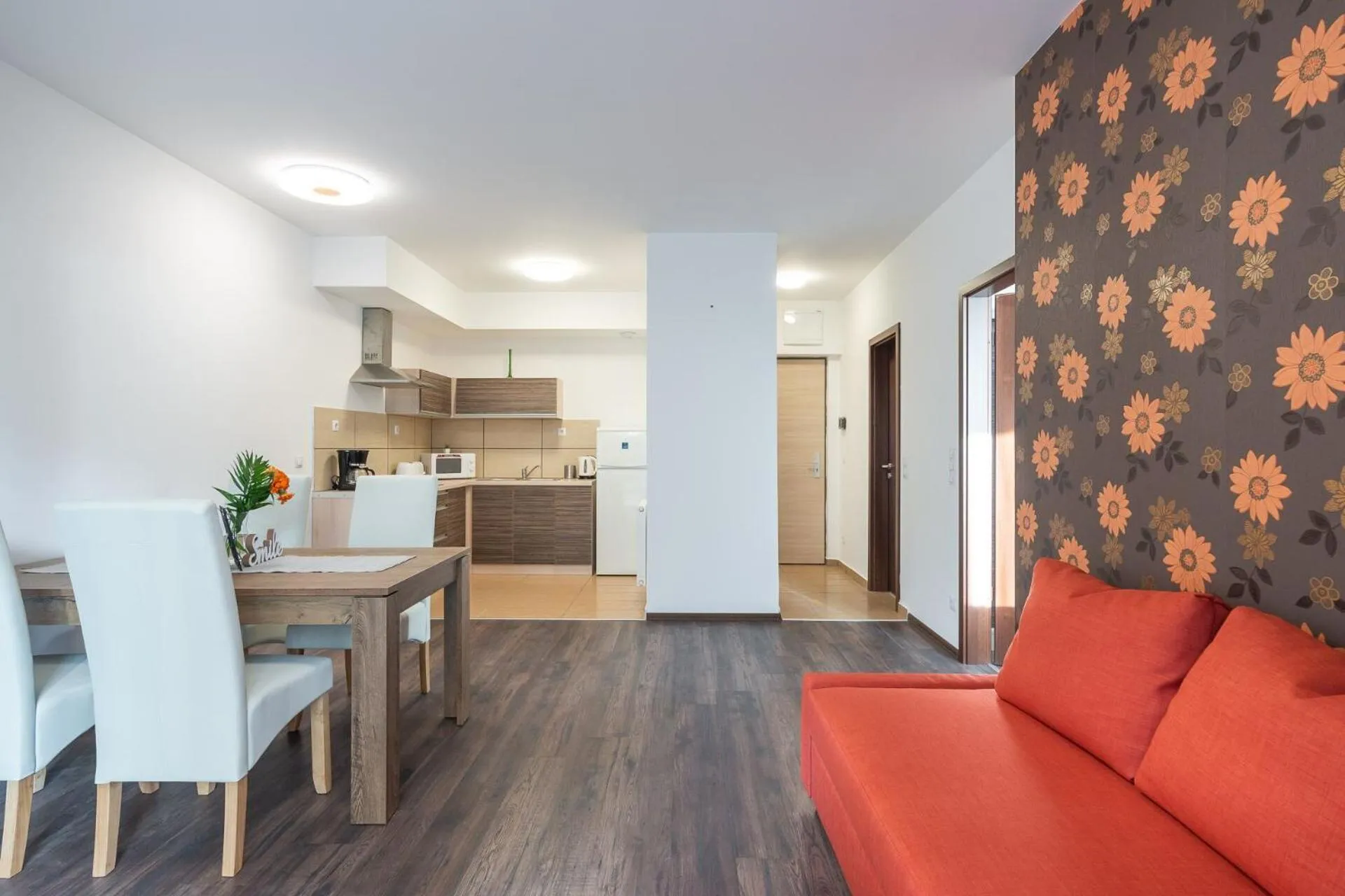 Living room in Corvin Residence Apartments