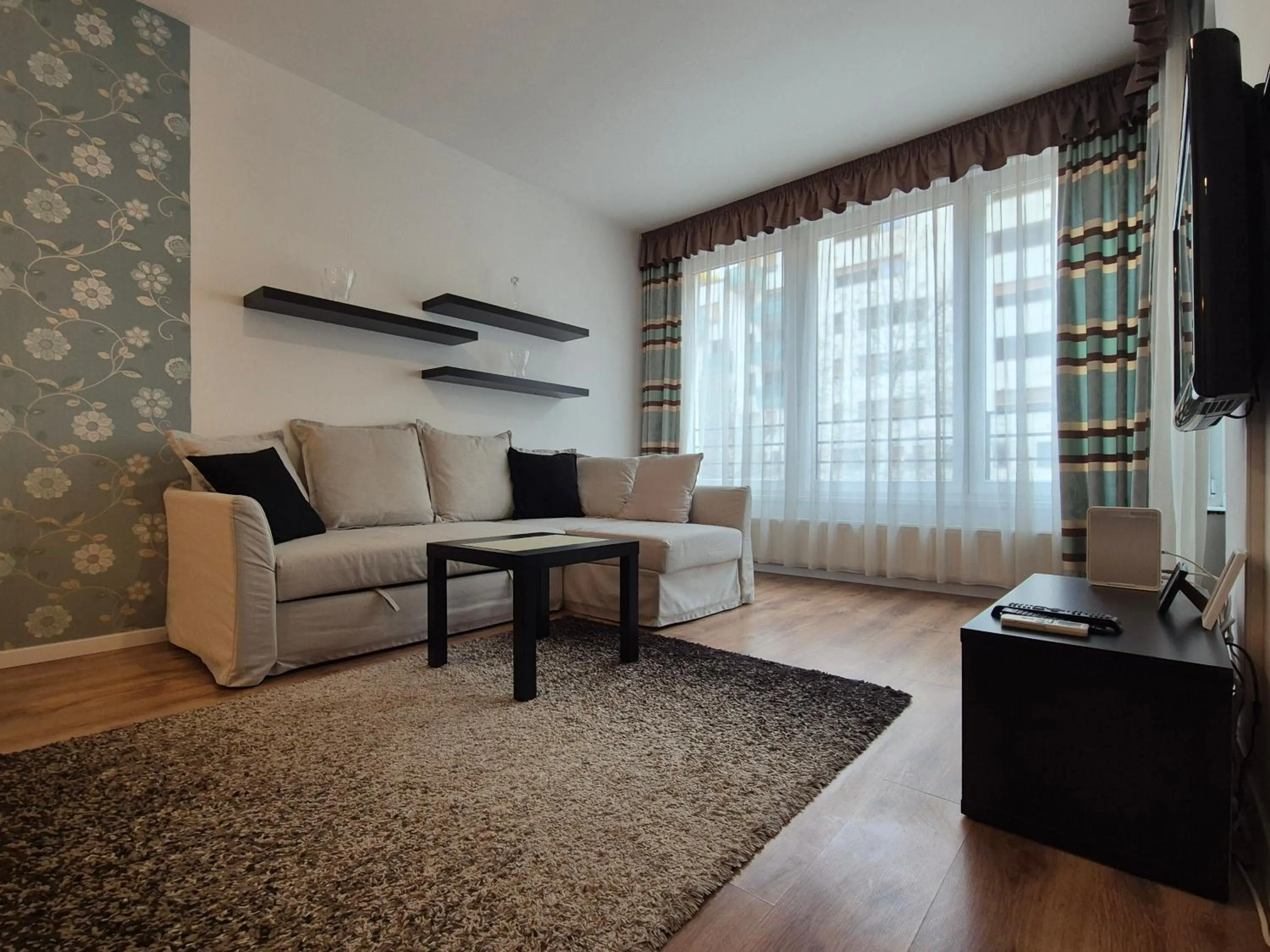 Living room in Corvin Residence Apartments