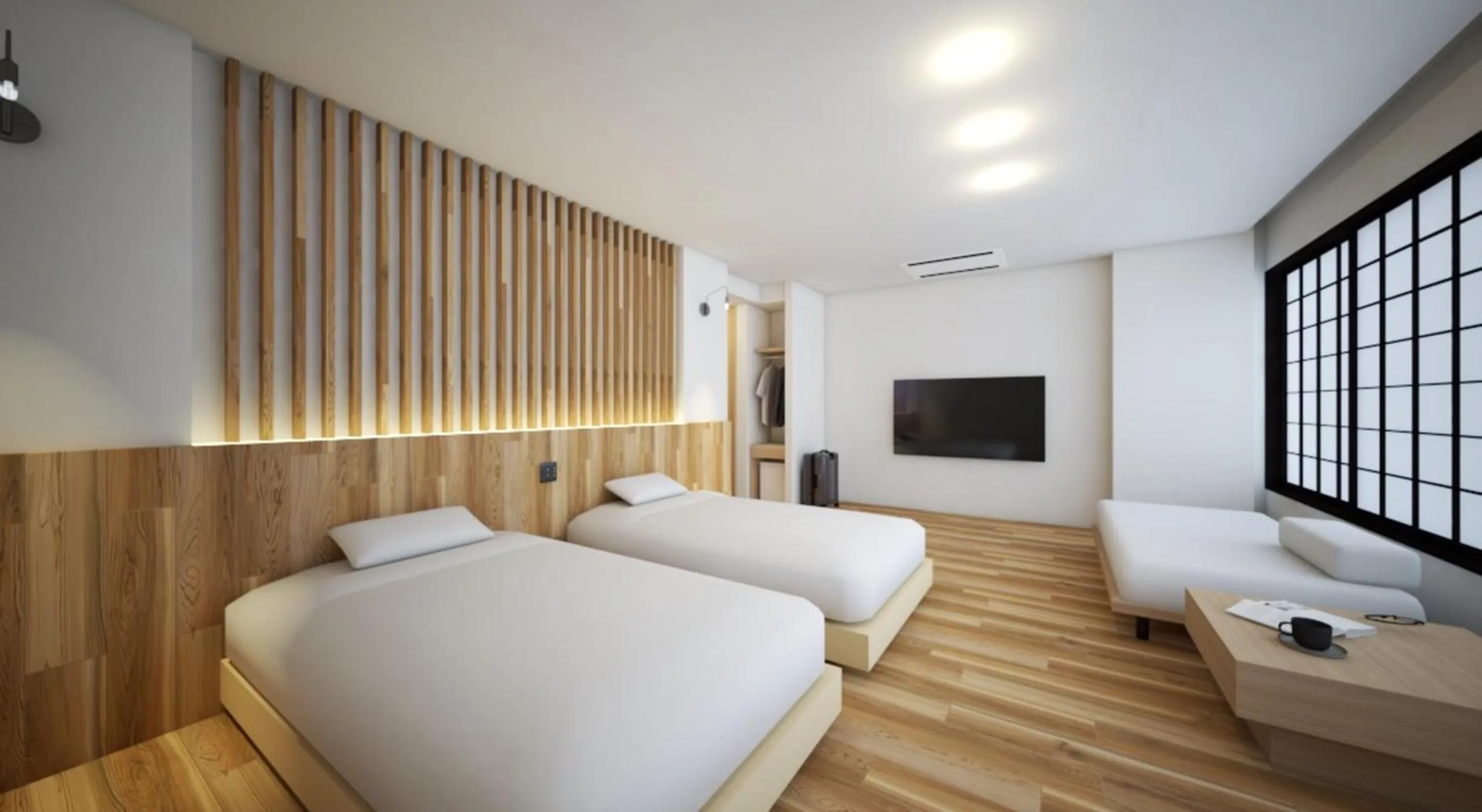 Photo of the whole room, Bed in New Grand Hotel