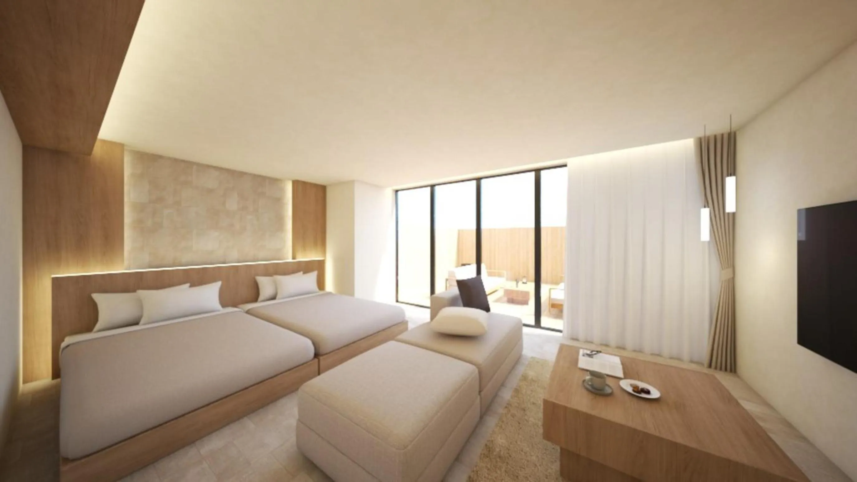 Photo of the whole room, Bed in New Grand Hotel